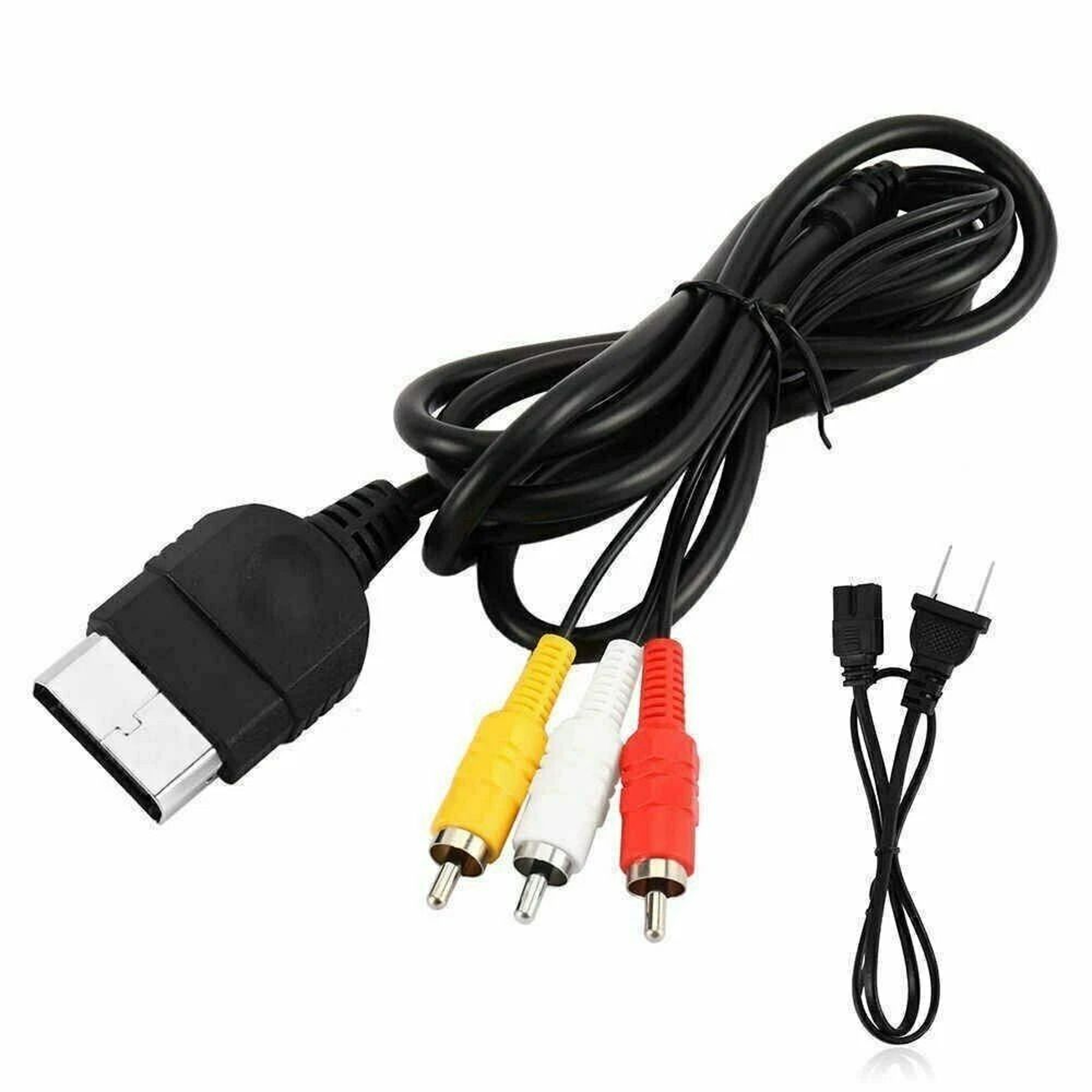Original Xbox AV Cable  Power Cord Bundle For Classic Console RCA TV Setup 7