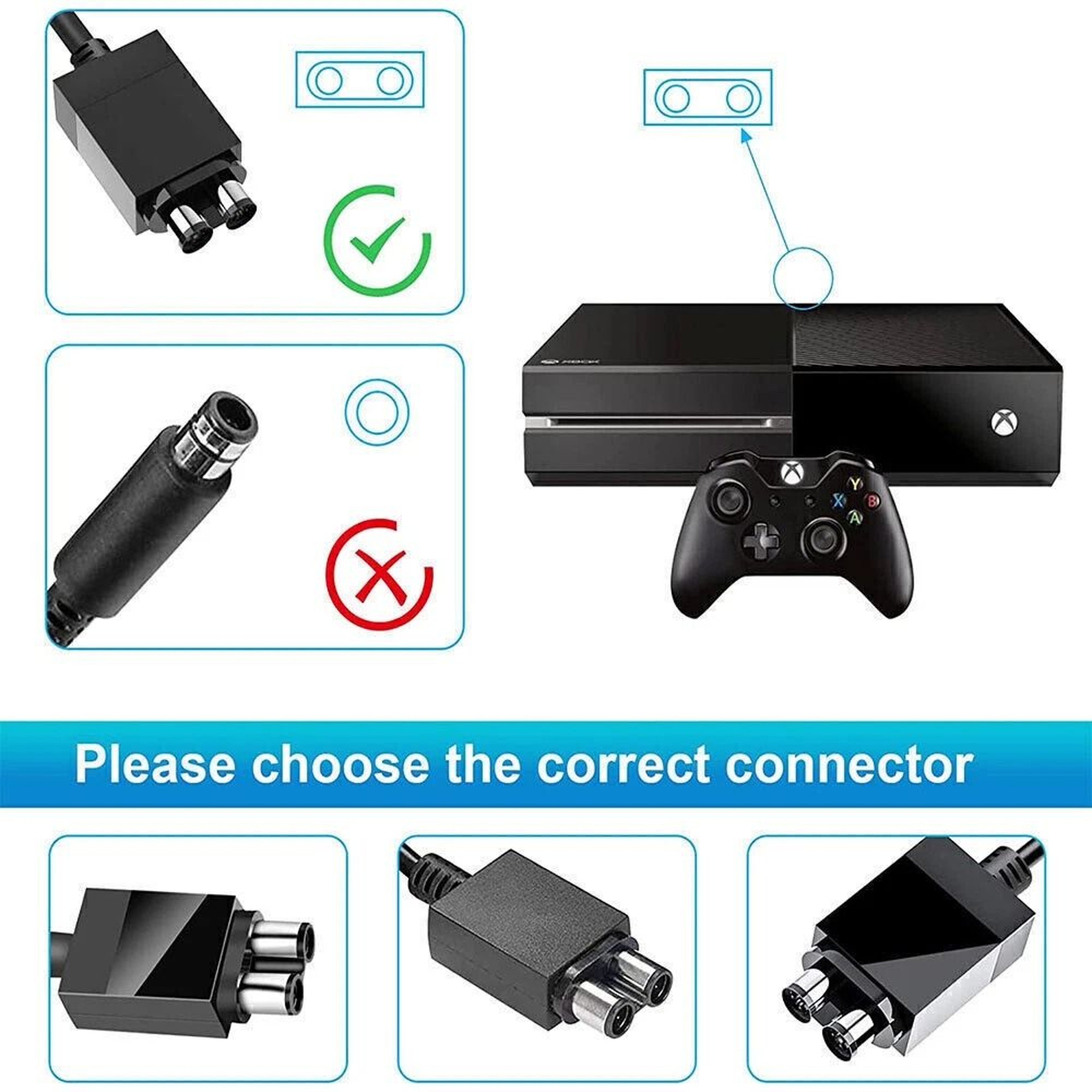 Replacement Xbox One Power Supply With Cord AC Adapter For Original Console 9