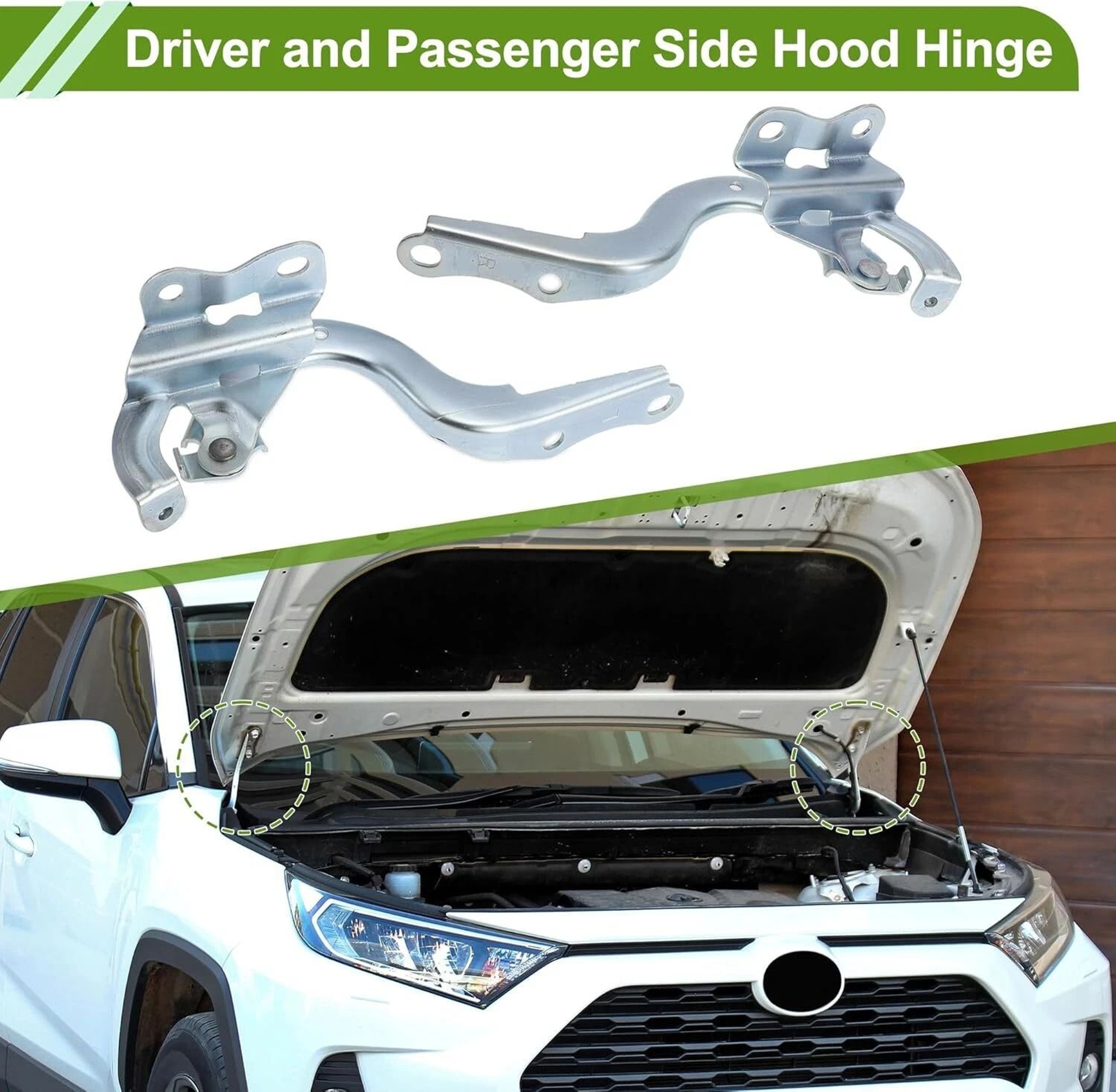 Toyota Corolla Hood Hinge Pair Driver Passenger Side For LH RH 7