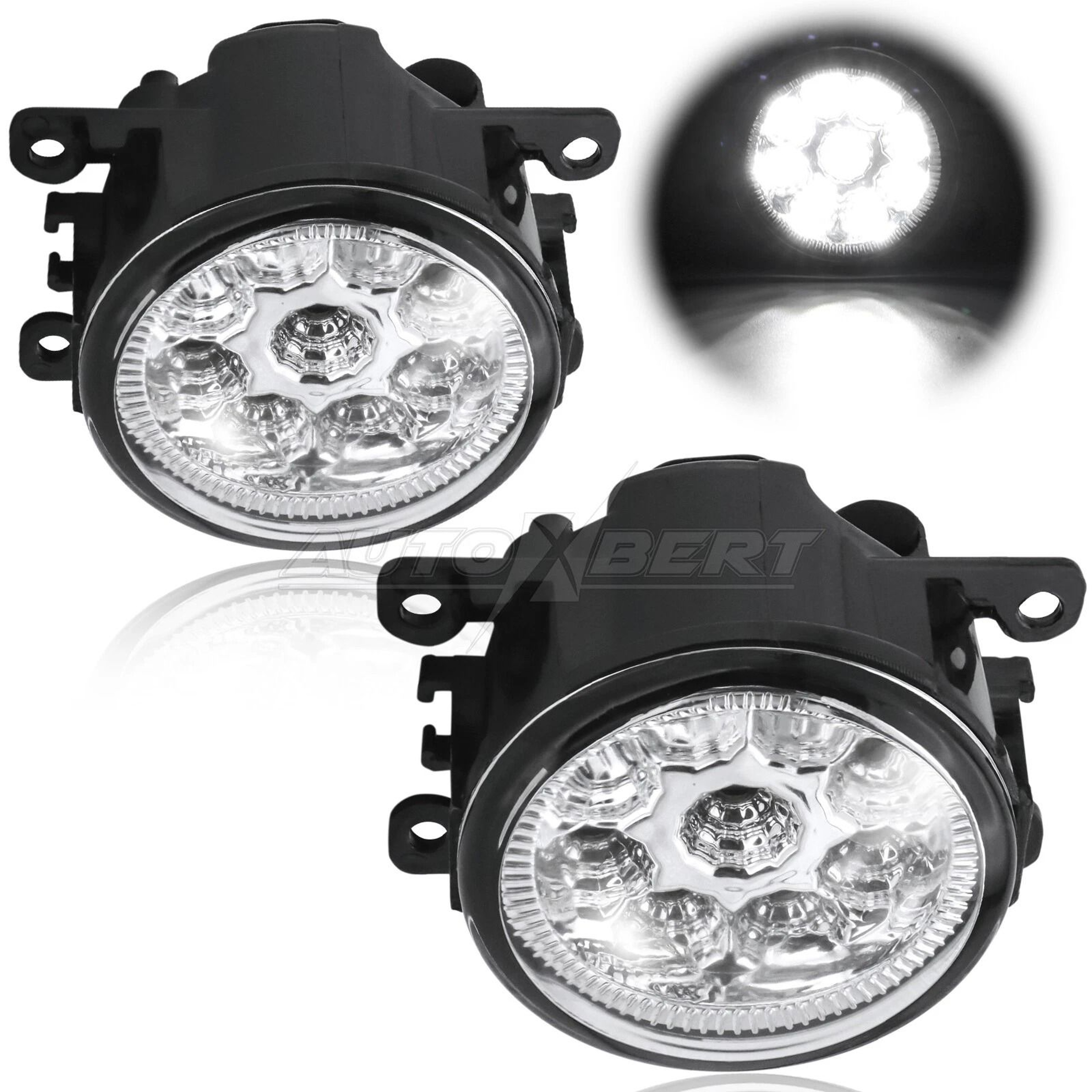 LED Front Bumper Fog Lights For Ford Explorer Clear Lens Pair 0