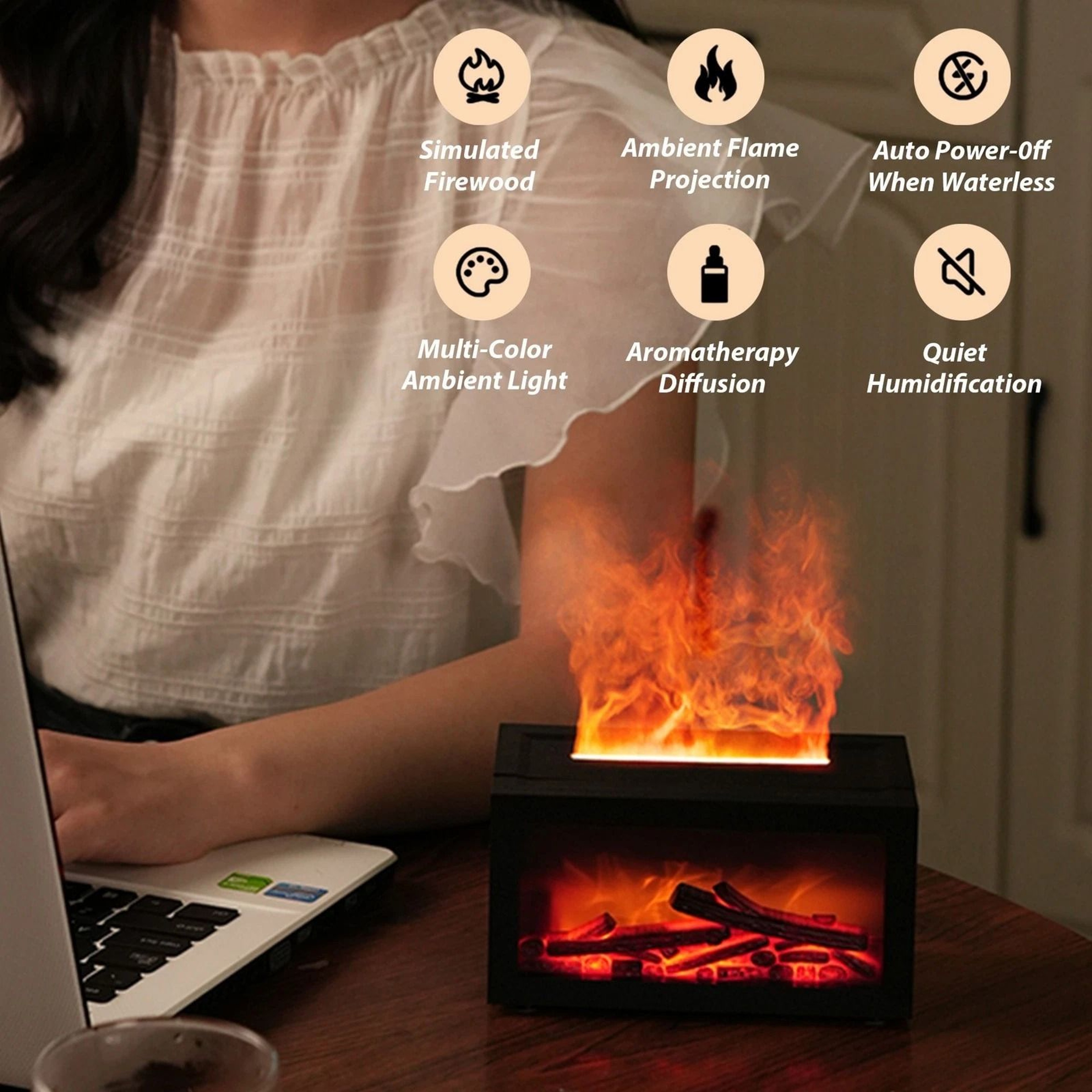 Fireside Glow Aroma Diffuser Humidifier 4