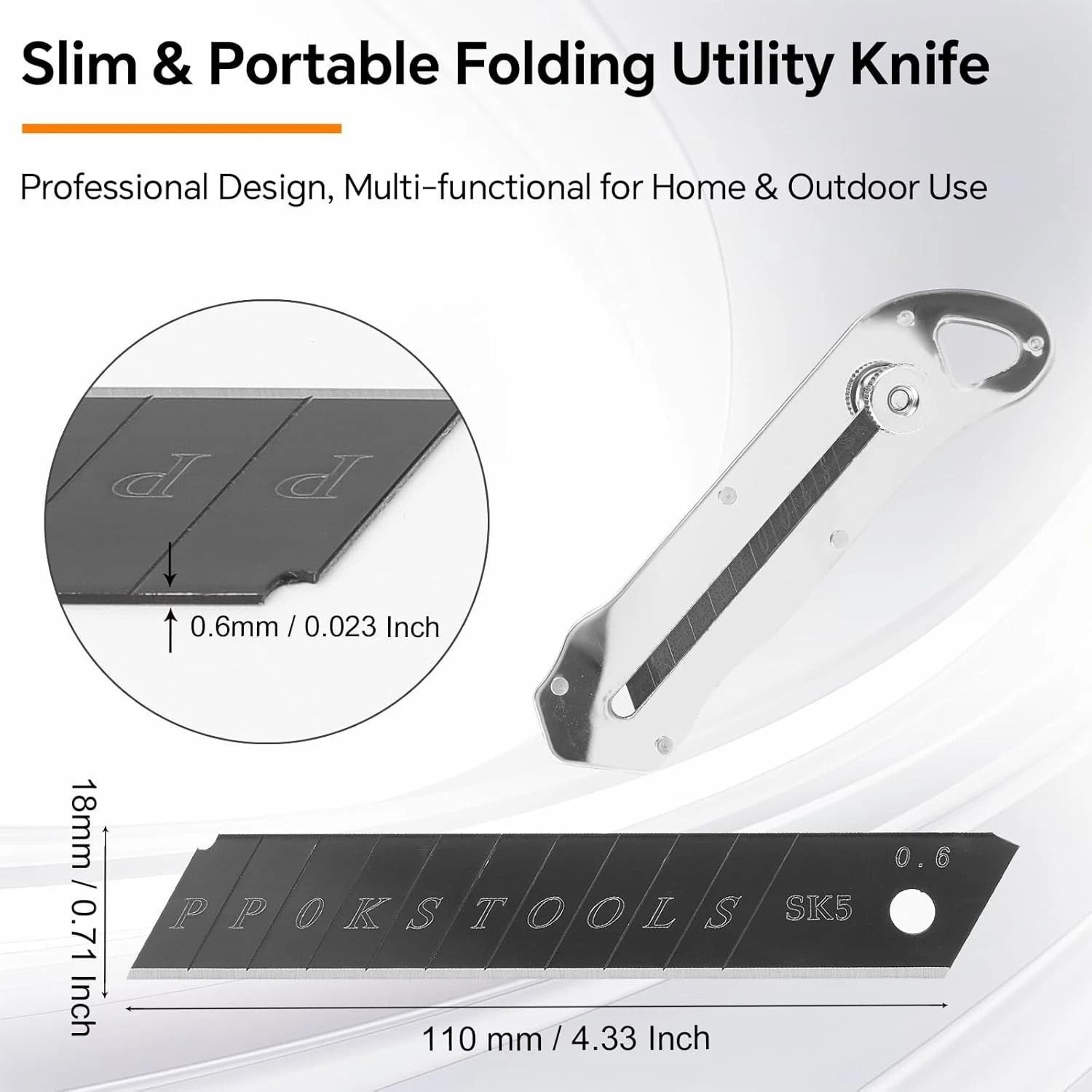 Heavy Duty Box Cutter Knife With Adjustable Length And Rust Resistant Handle 9