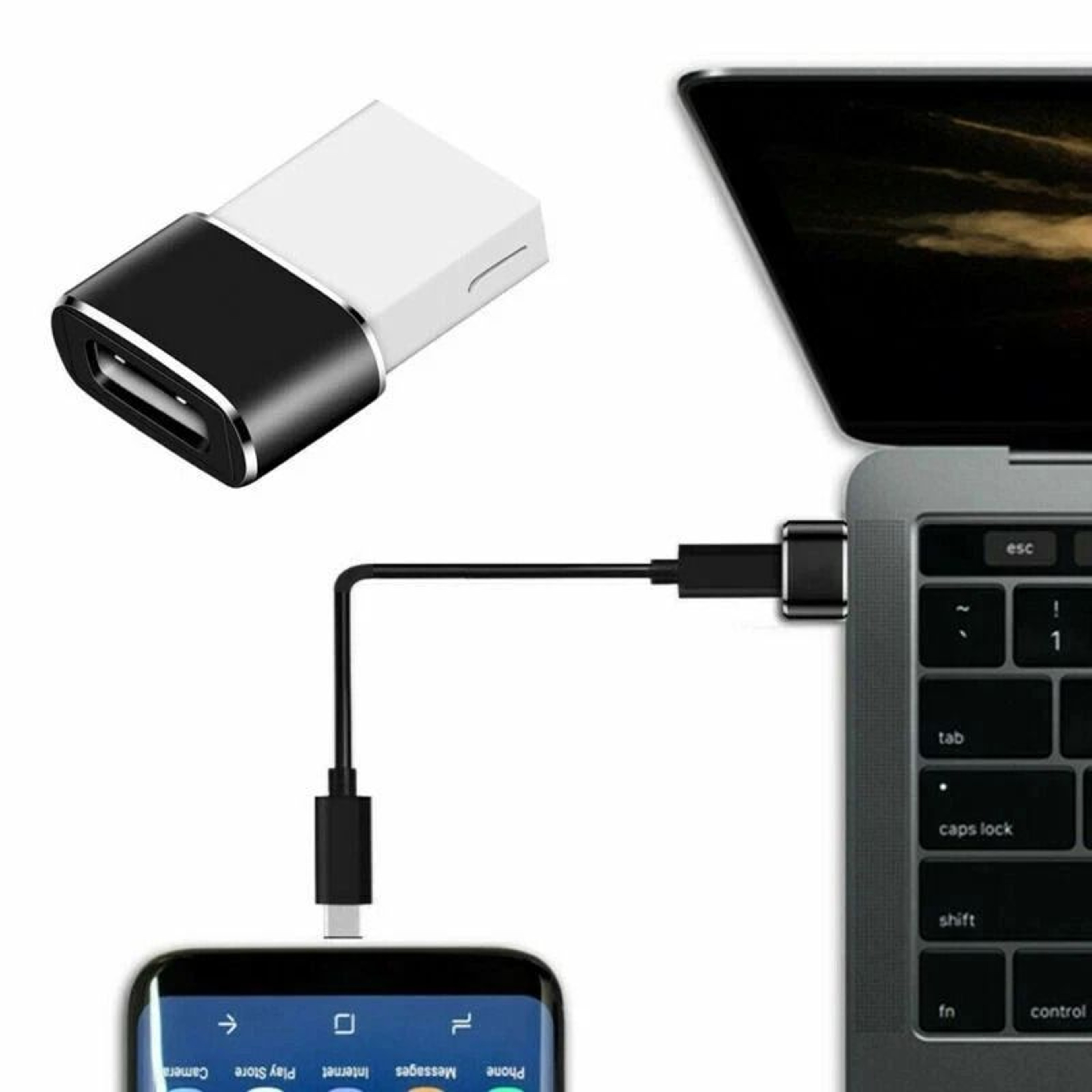 USB C To USB Adapter USB Type C Female To USB A Male Converter 2