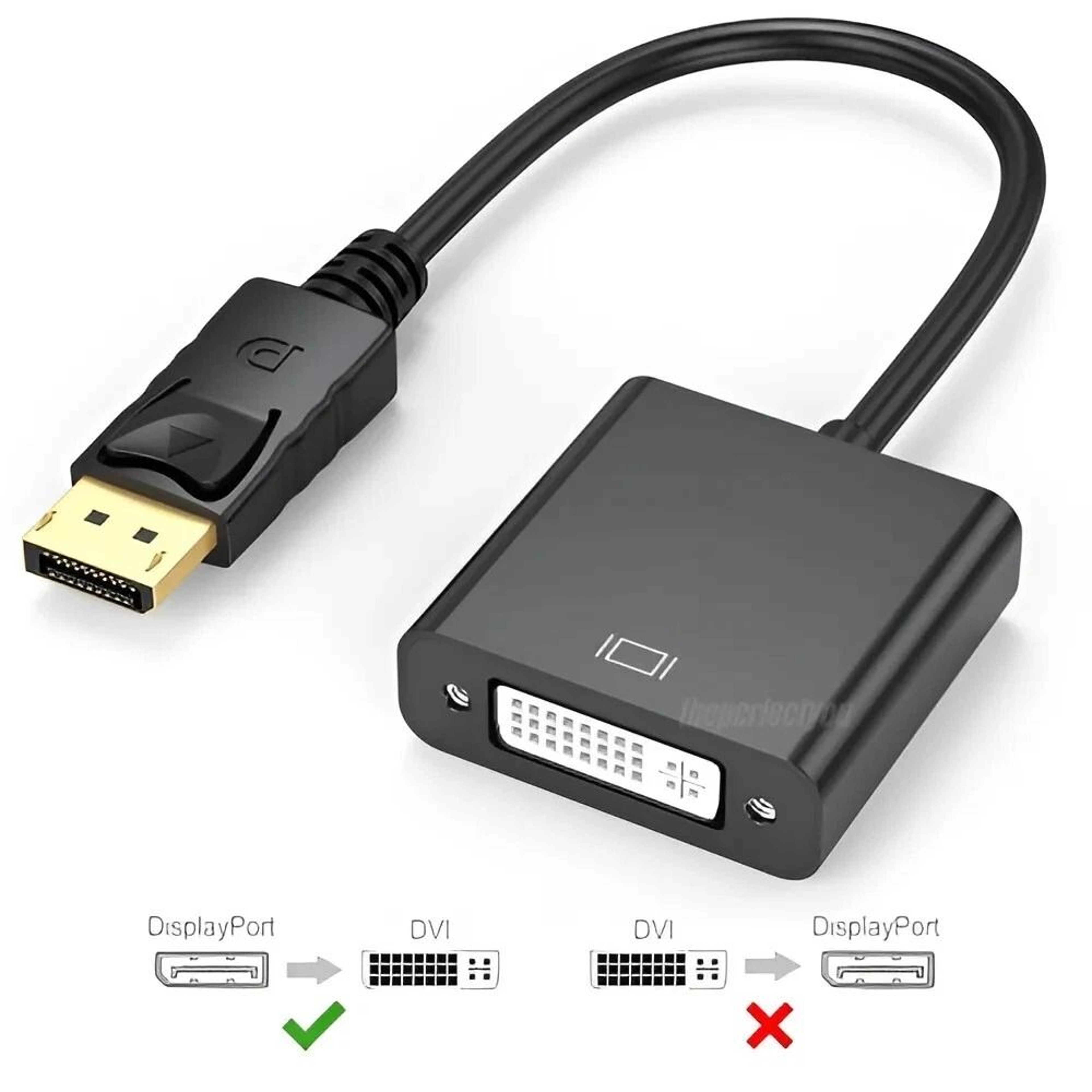 DisplayPort To DVI Adapter Cable For PC Monitor And HDTV 7