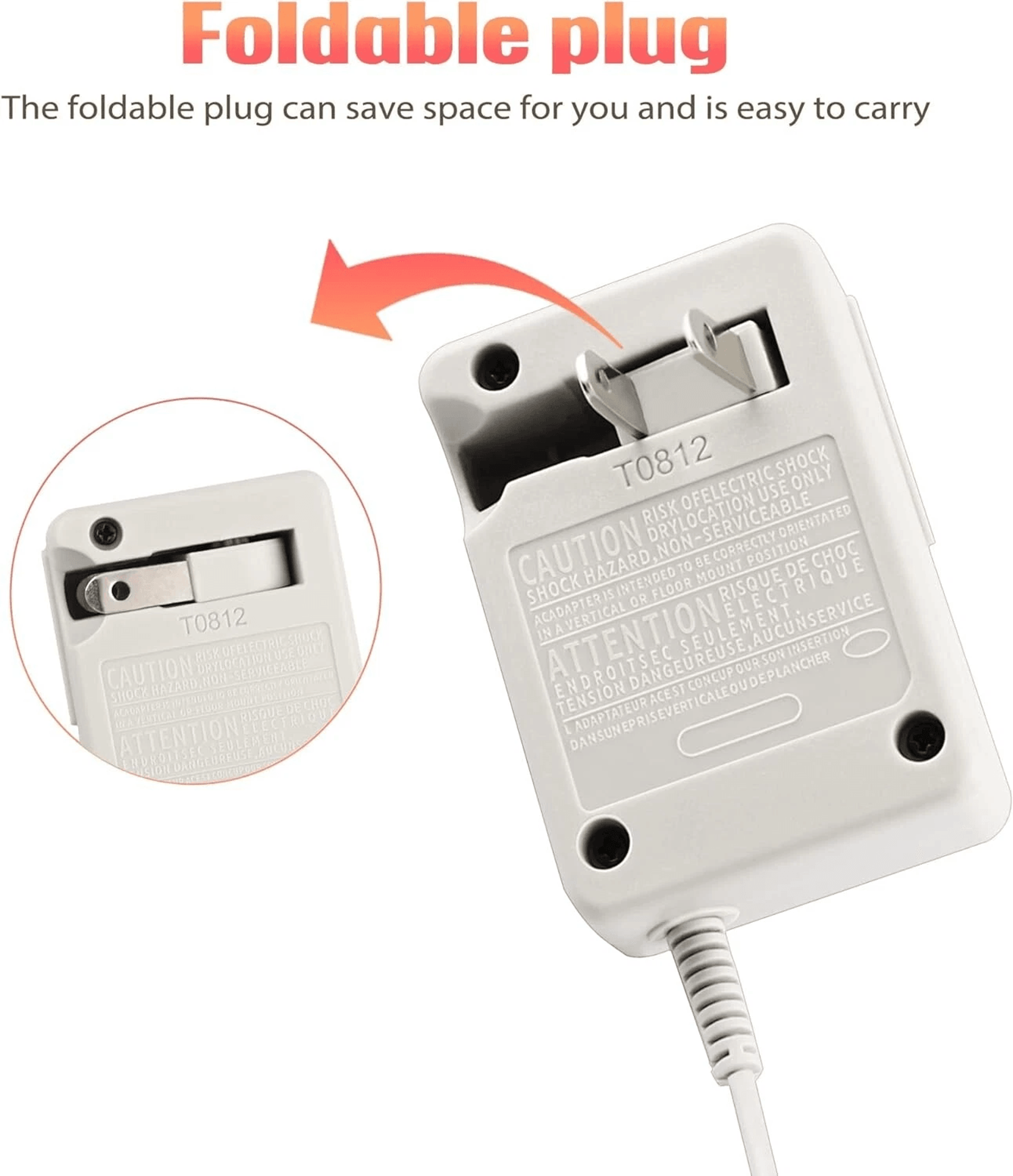 3DS Charger AC Adapter For 2DS DSi DSi XL Home Wall Power Cable 4