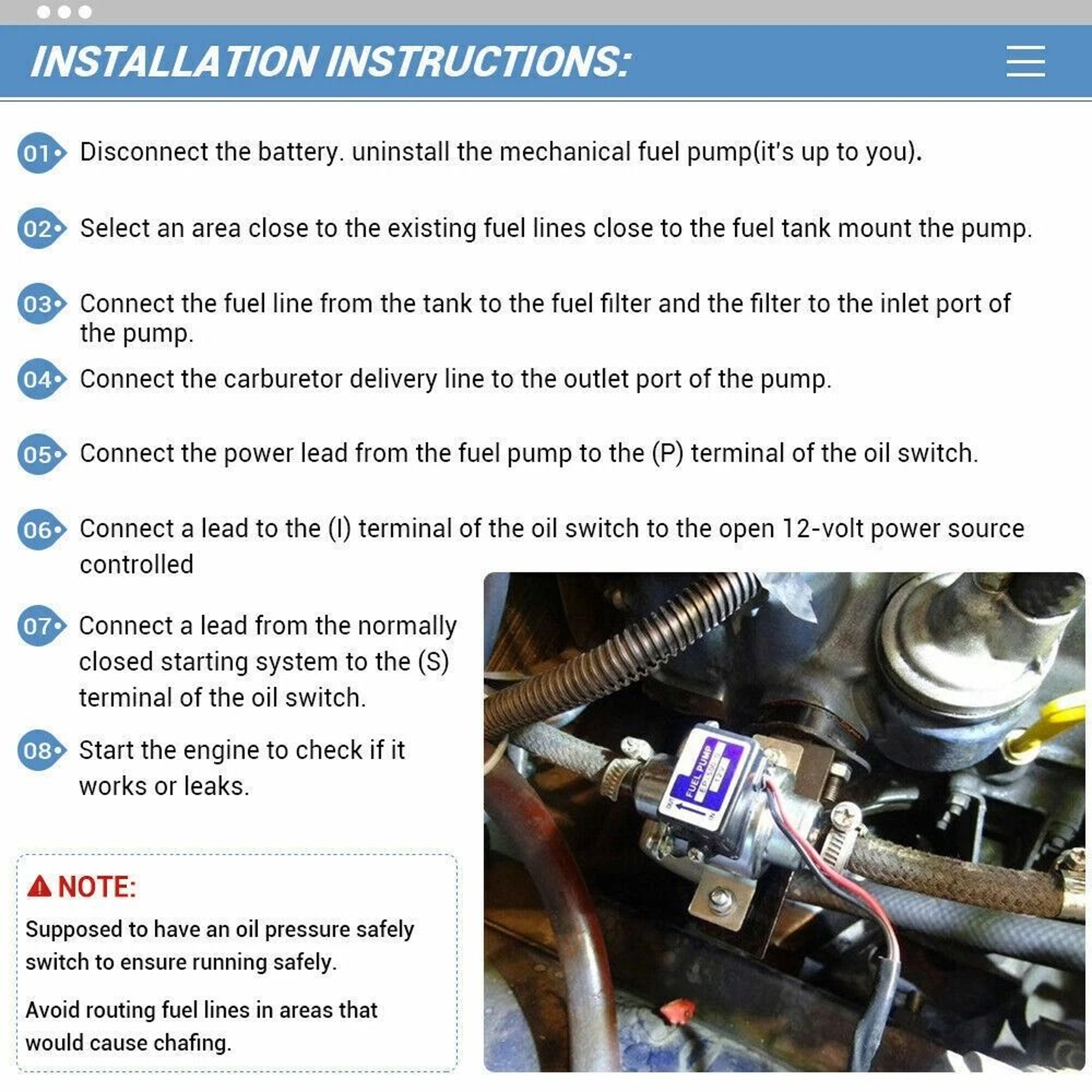 Diesel Fuel Pump For Kubota Yanmar Cub Cadet 7