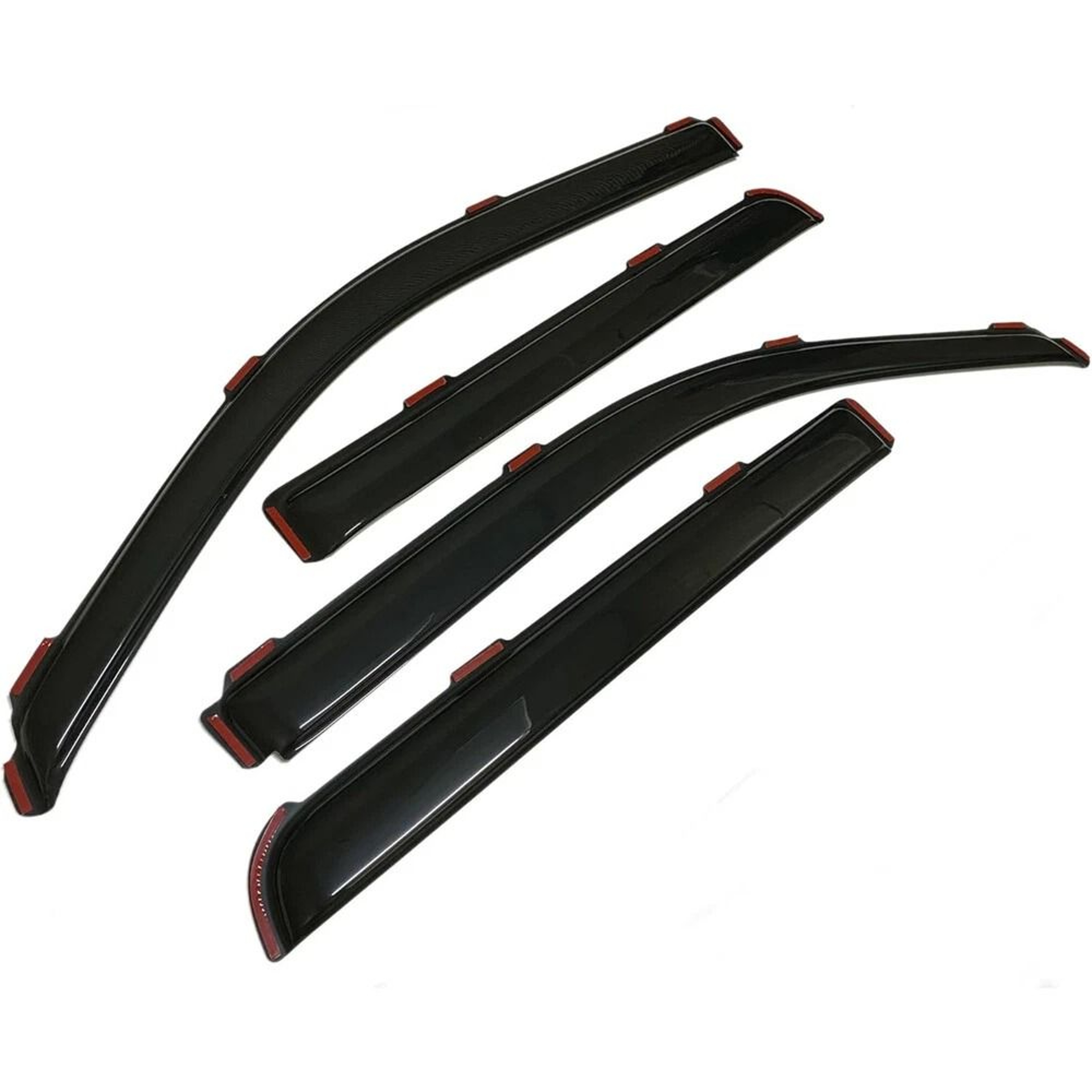 Ford SuperCrew InChannel Window Visors Dark Smoke Rain Guards 3