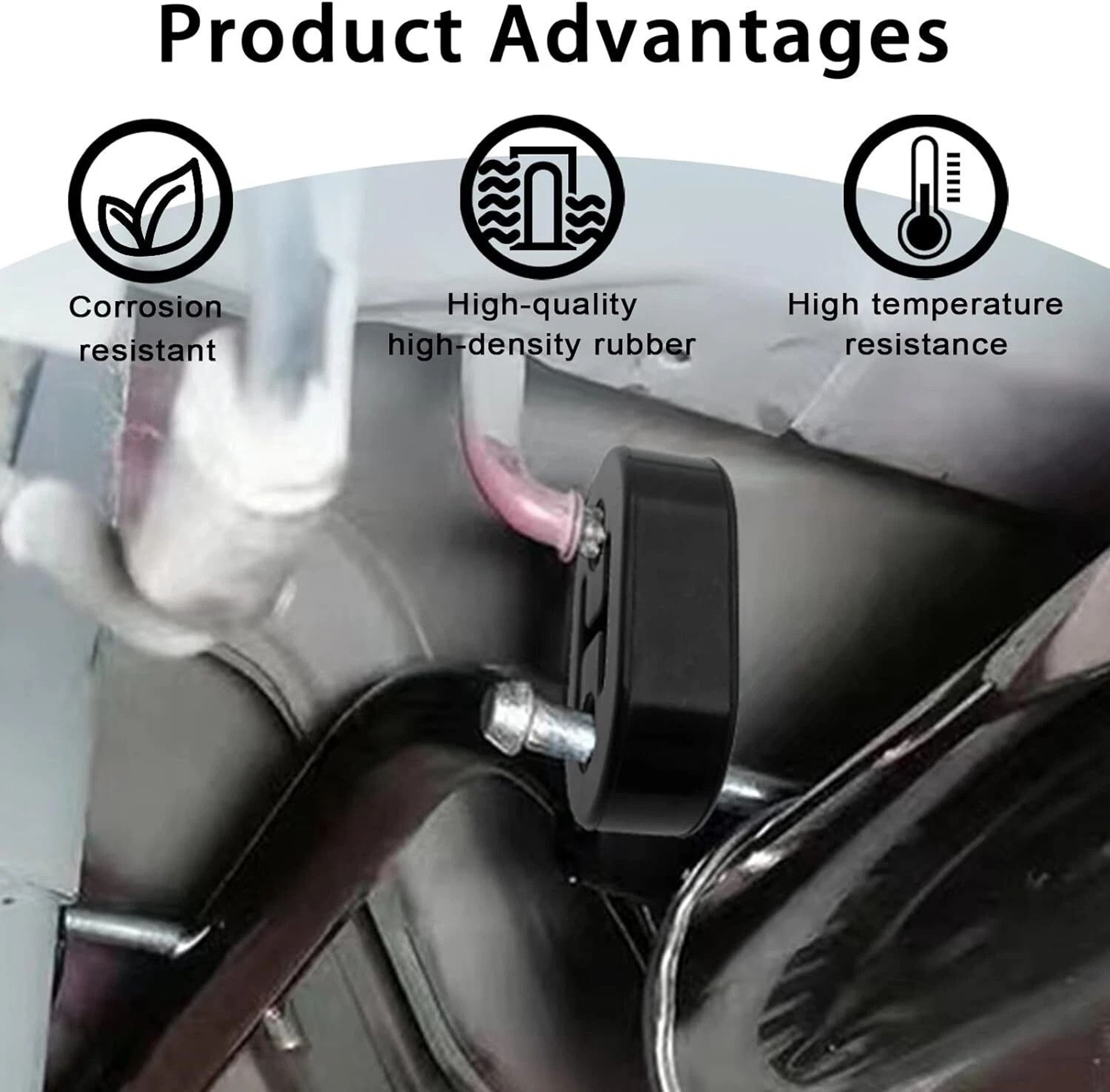 Heavy Duty Rubber Exhaust Hanger Insulator Hole Muffler Tailpipe Mount Bracket 8