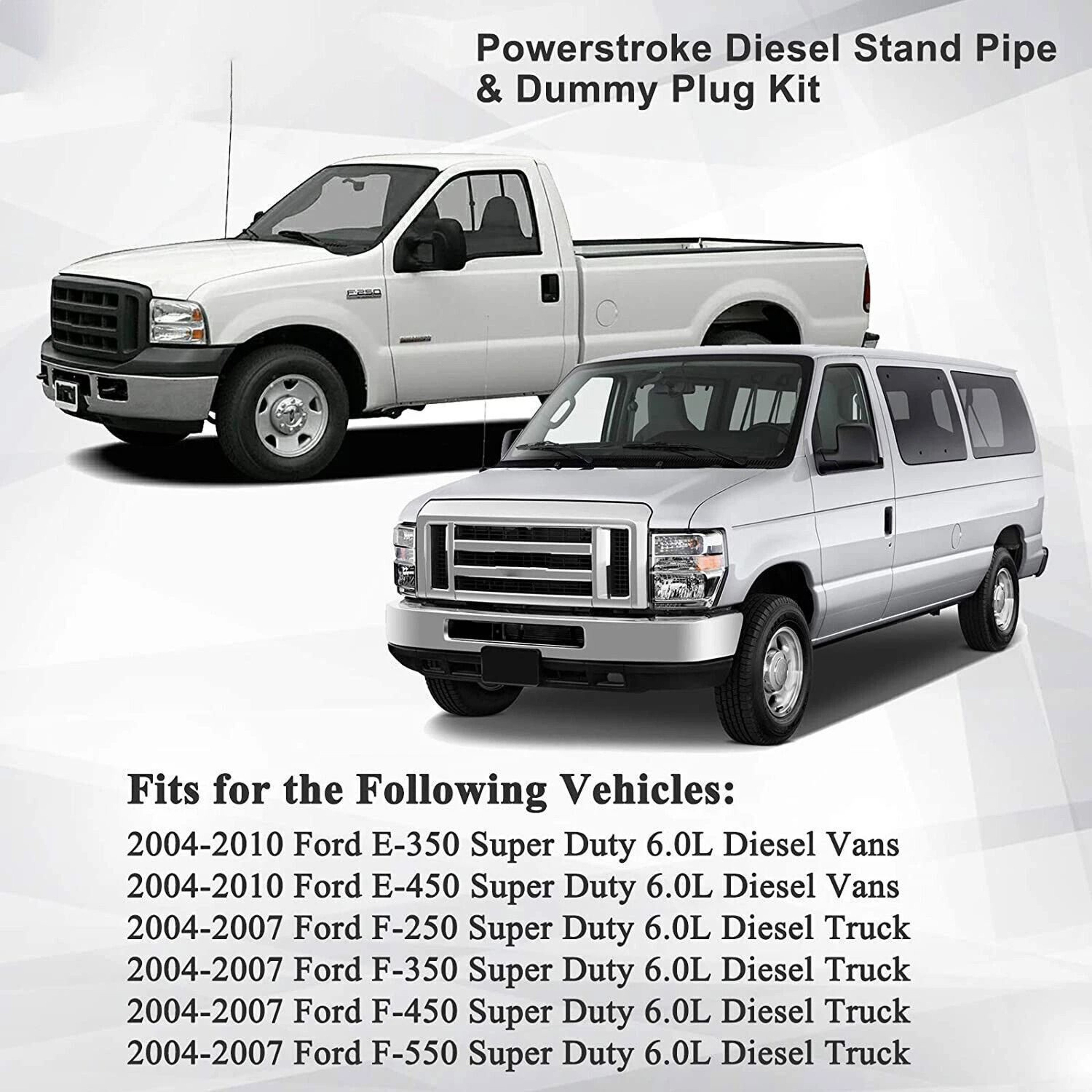 Updated Powerstroke Stand Pipe Dummy Plug Kit For Ford Diesel 6