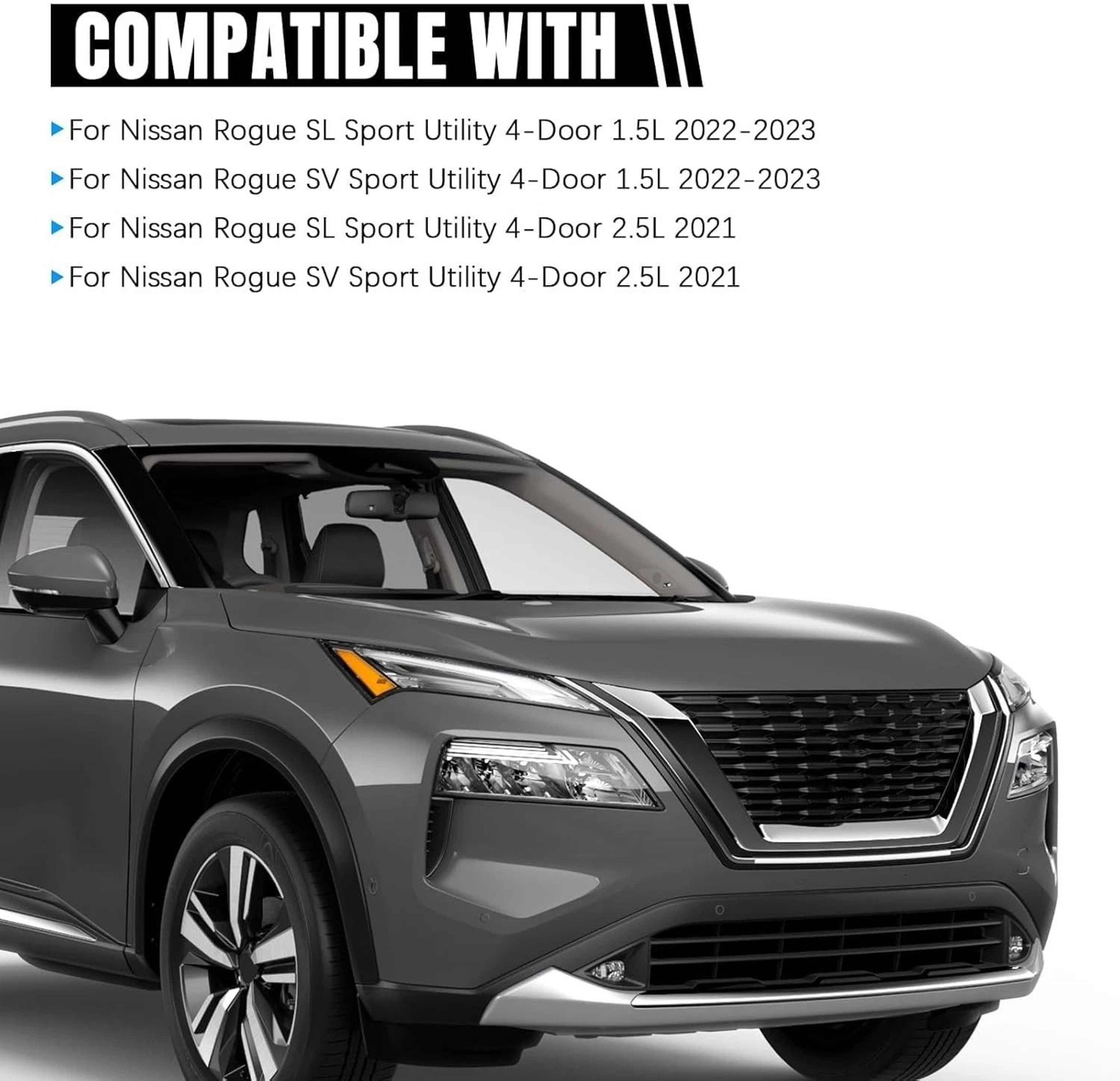 Nissan Rogue Passenger Side LED Headlight Right OEM Style Replacement 13