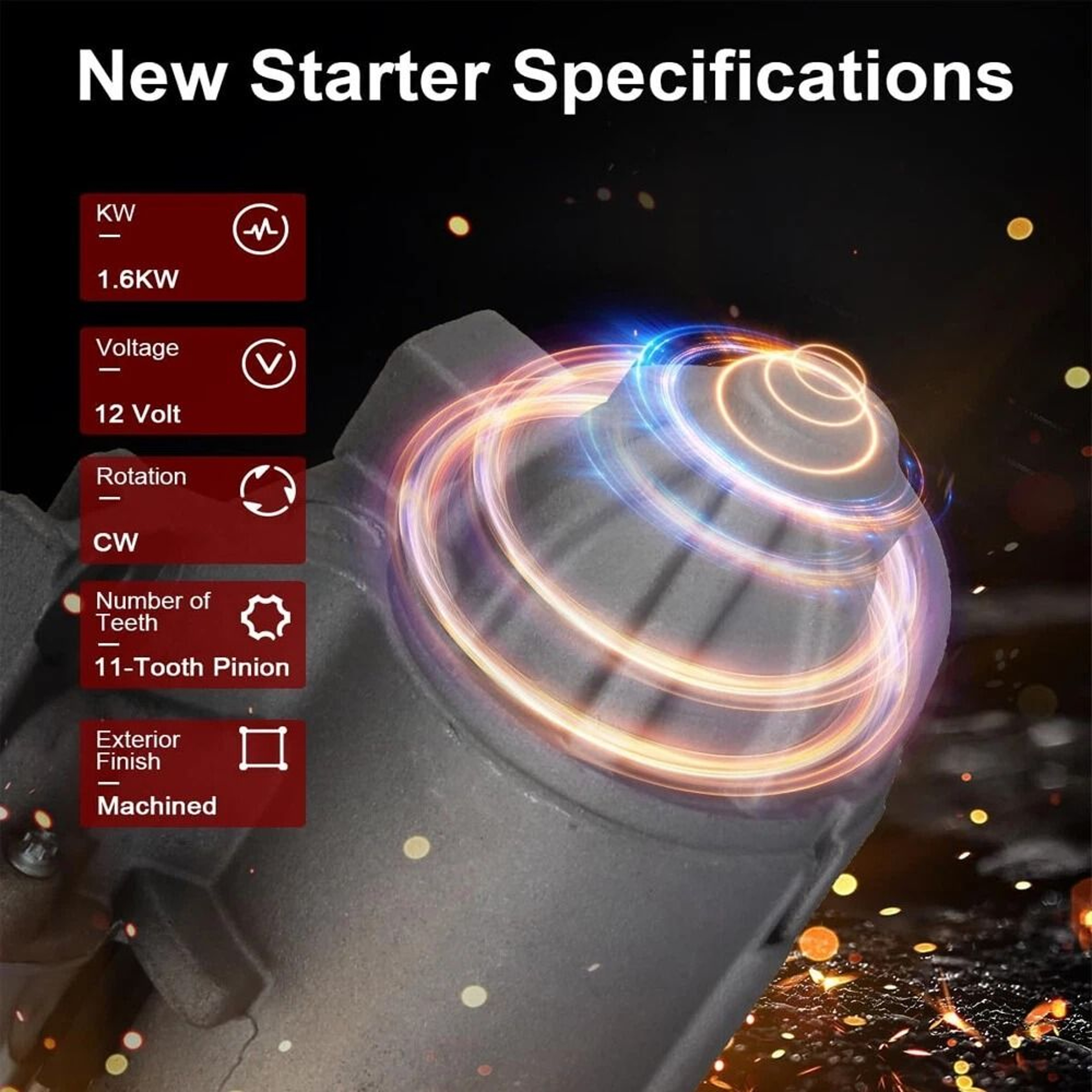 Starter Motor For Chevy Camaro V8 Exact Fit Replacement 10