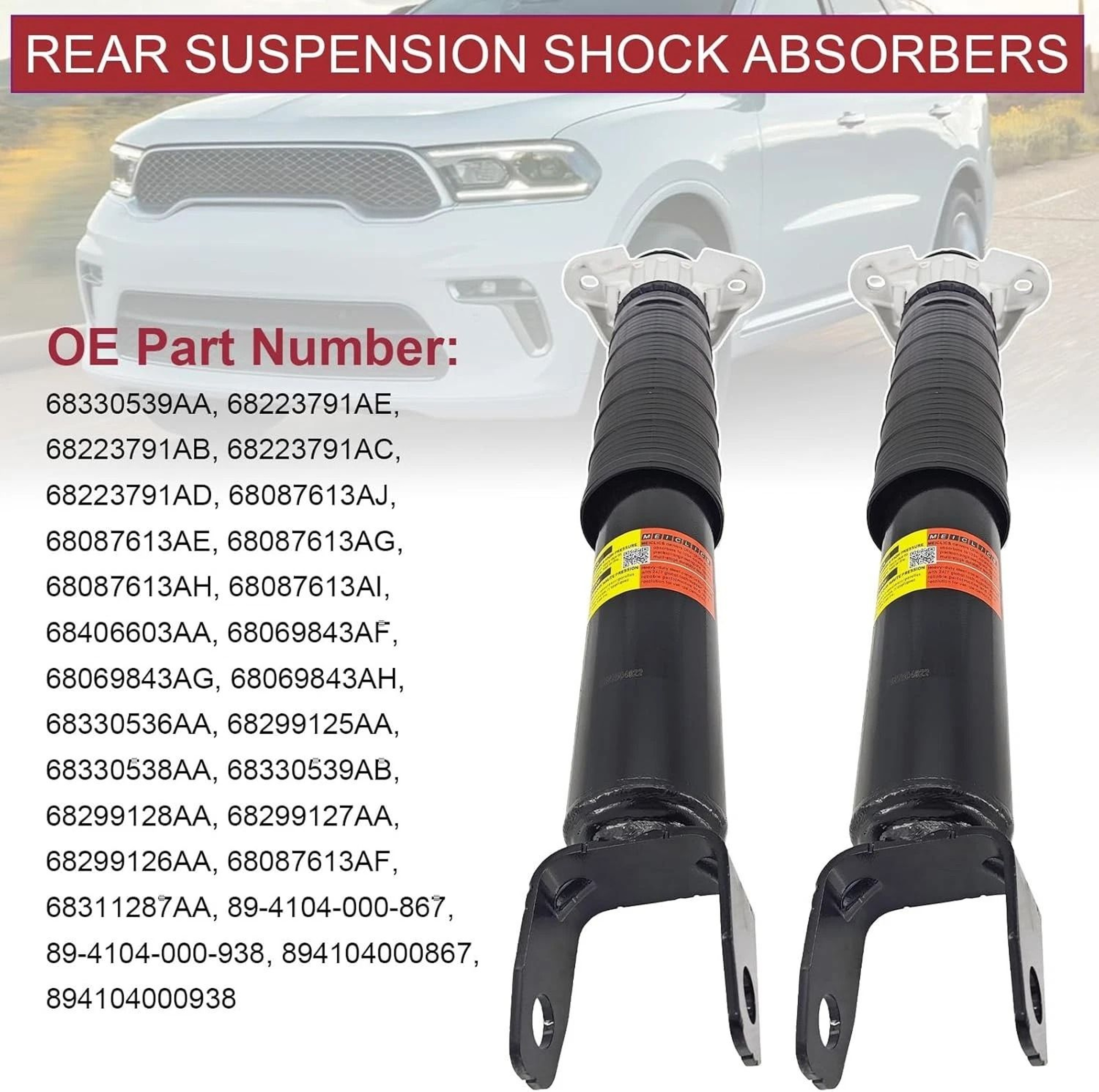 Rear Shock Absorbers For Dodge Durango Direct Replacement Set 11