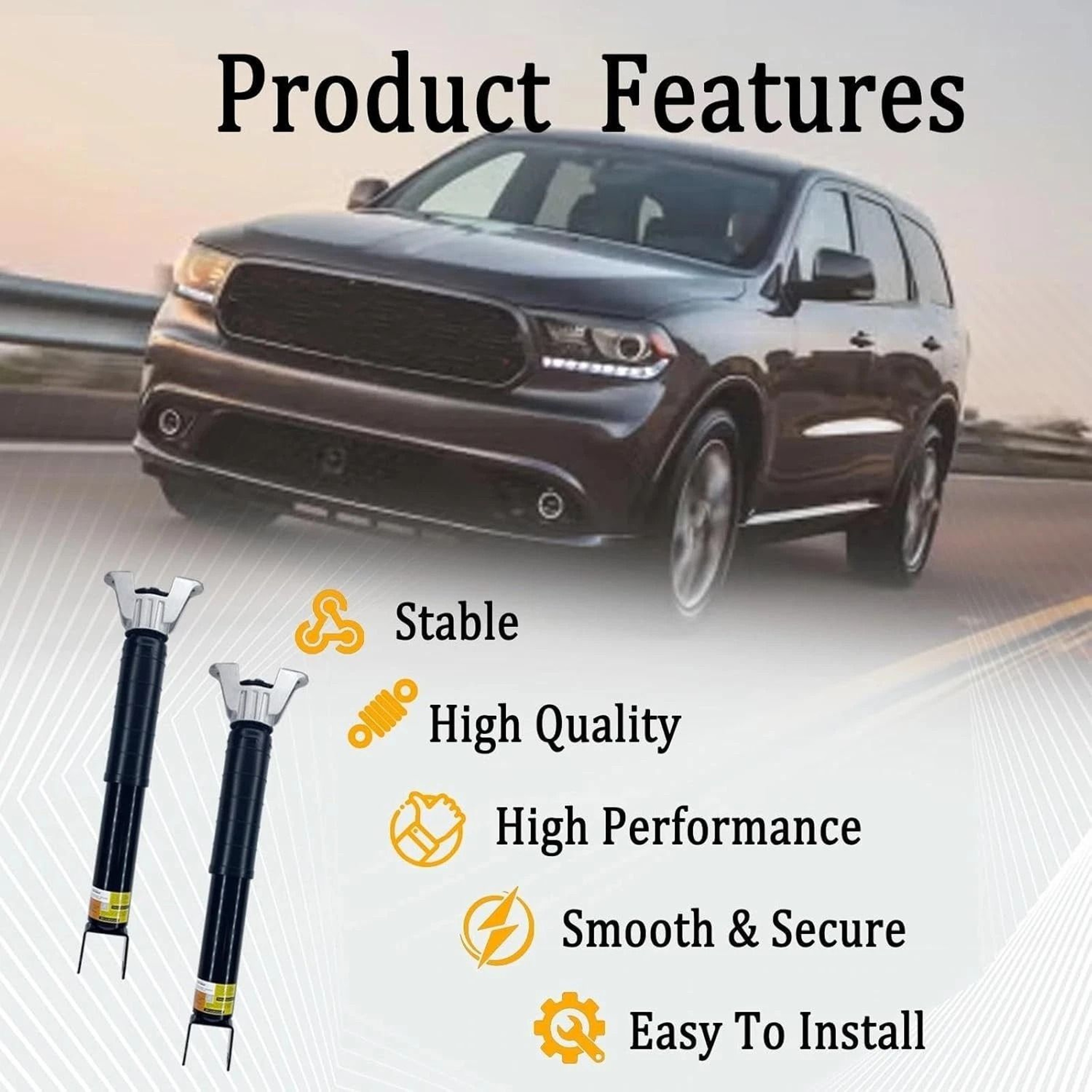 Rear Shock Absorbers For Dodge Durango Direct Replacement Set 12