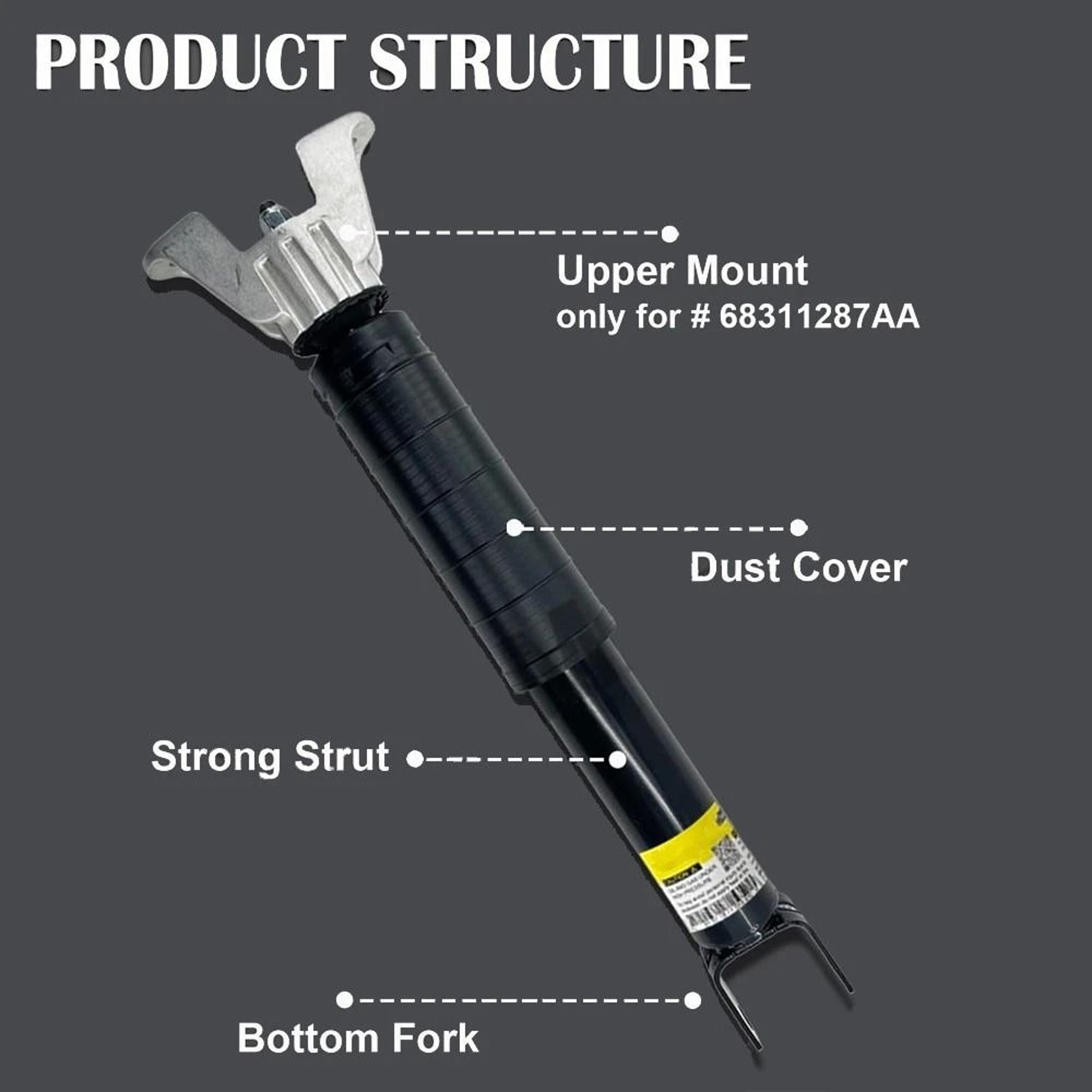 Rear Shock Absorbers For Dodge Durango Direct Replacement Set 13