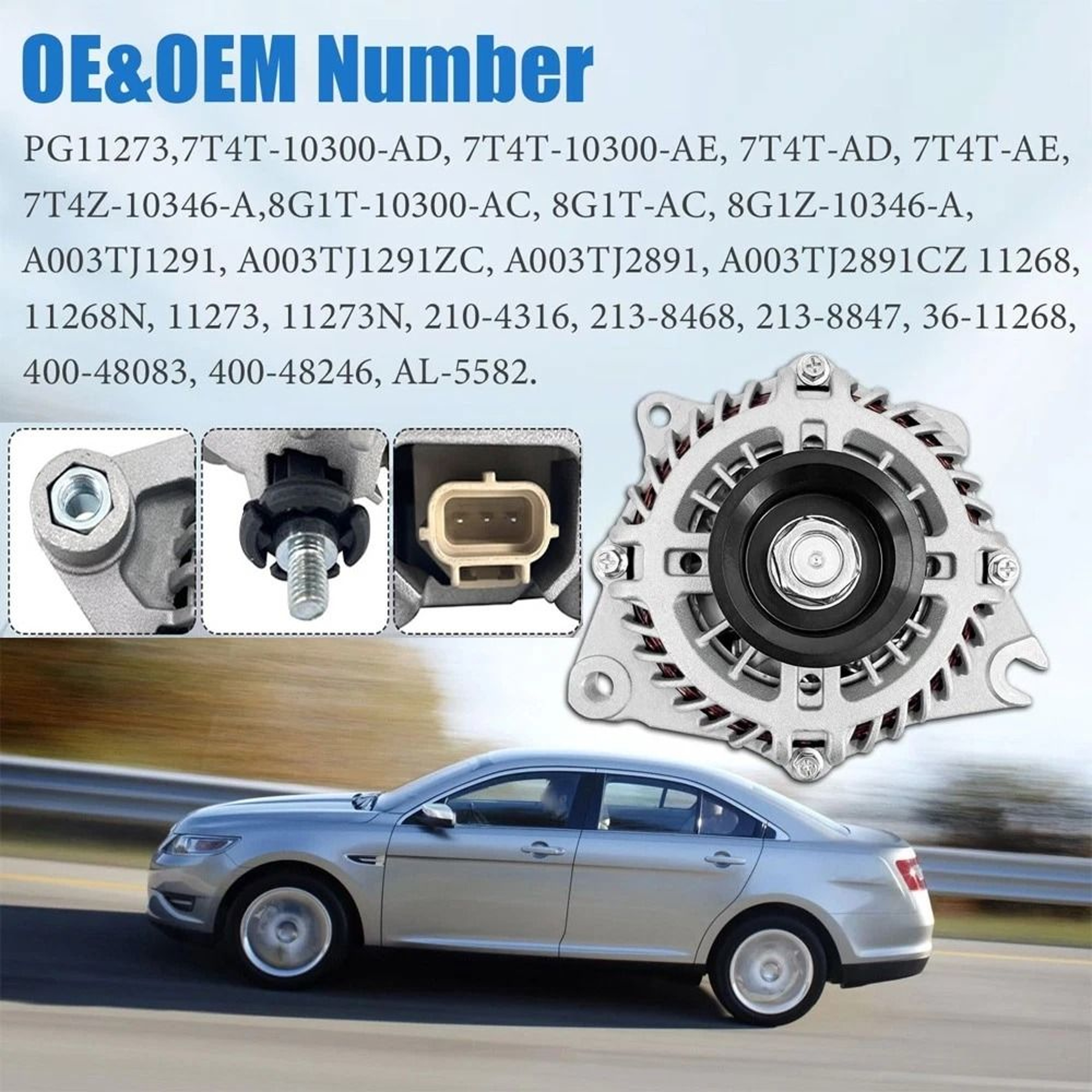 Alternator For Ford Edge Fusion Taurus 8