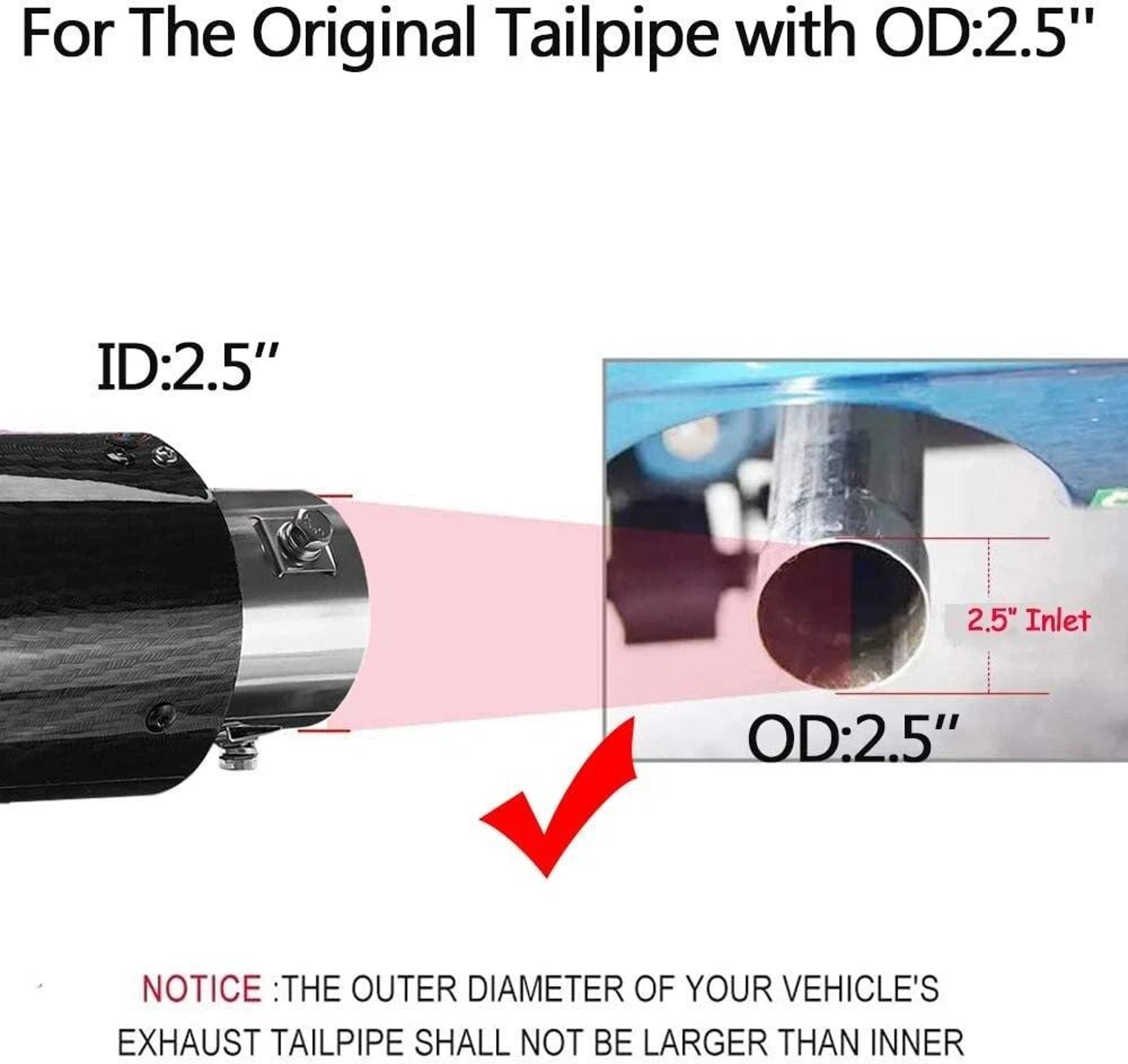 Universal LED Carbon Fiber Exhaust Tip 6