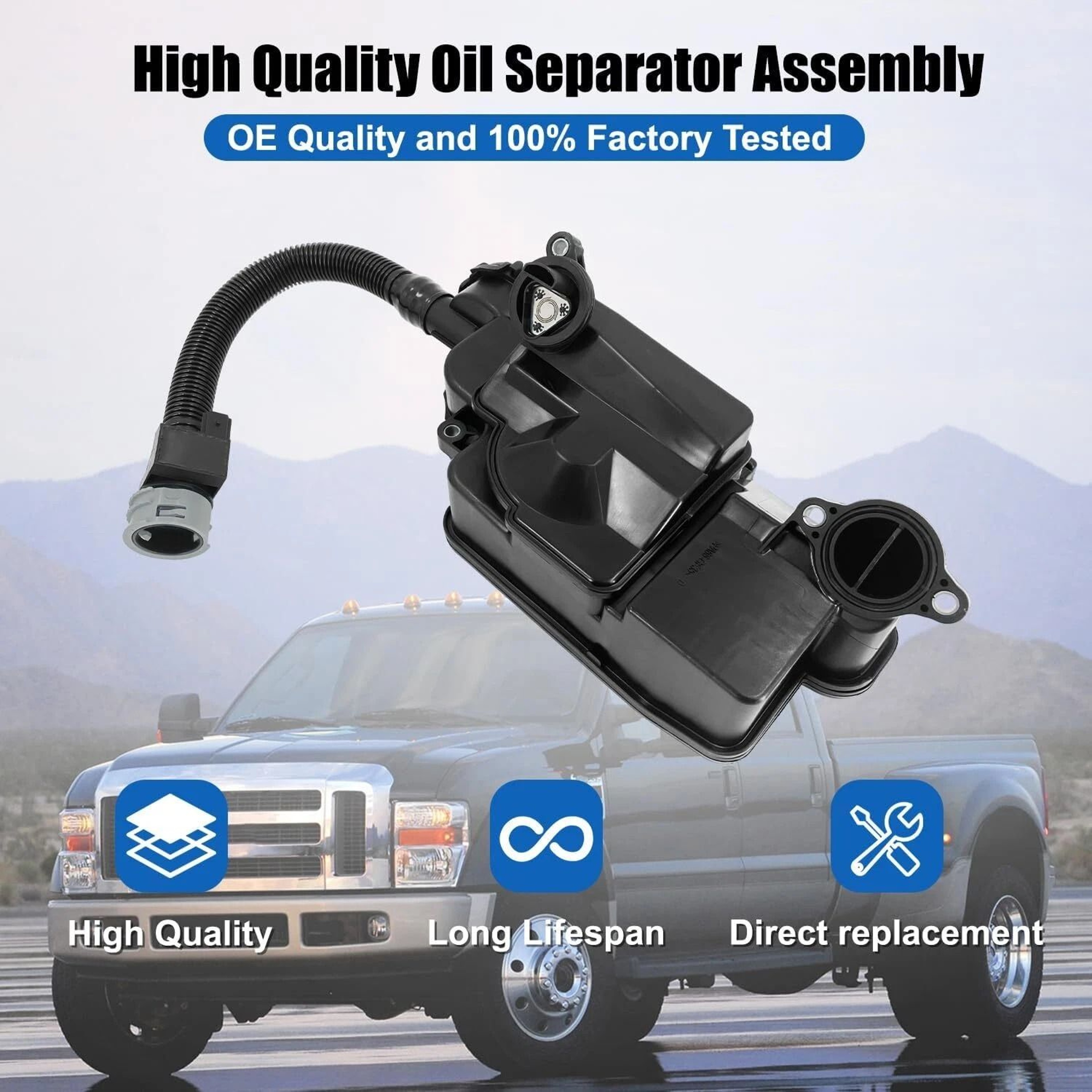 Oil Separator For Ford Powerstroke CCV Direct Replacement 14