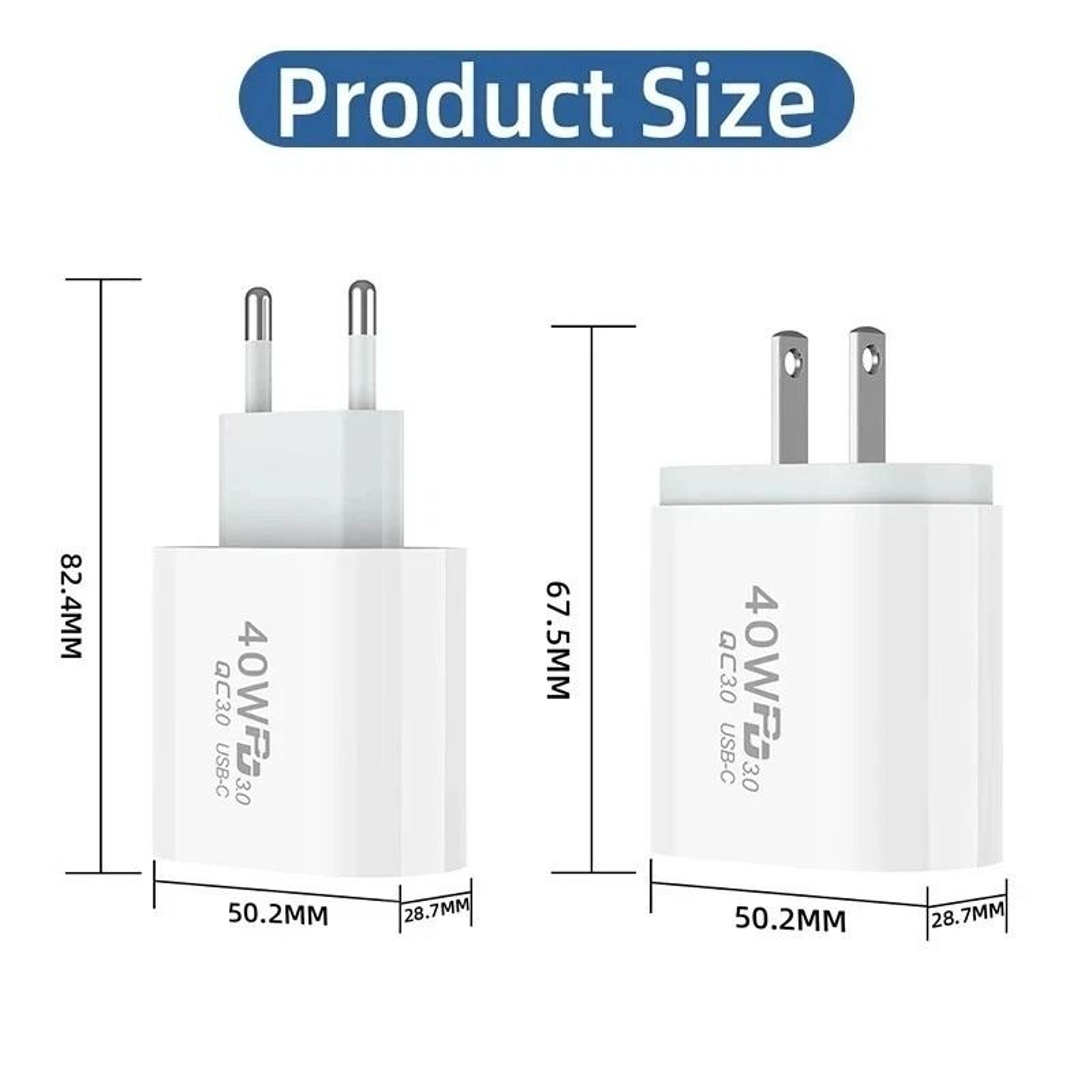 USB C PD Fast Charger Multi Port Wall Adapter For IPhone Samsung Xiaomi MacBook 1