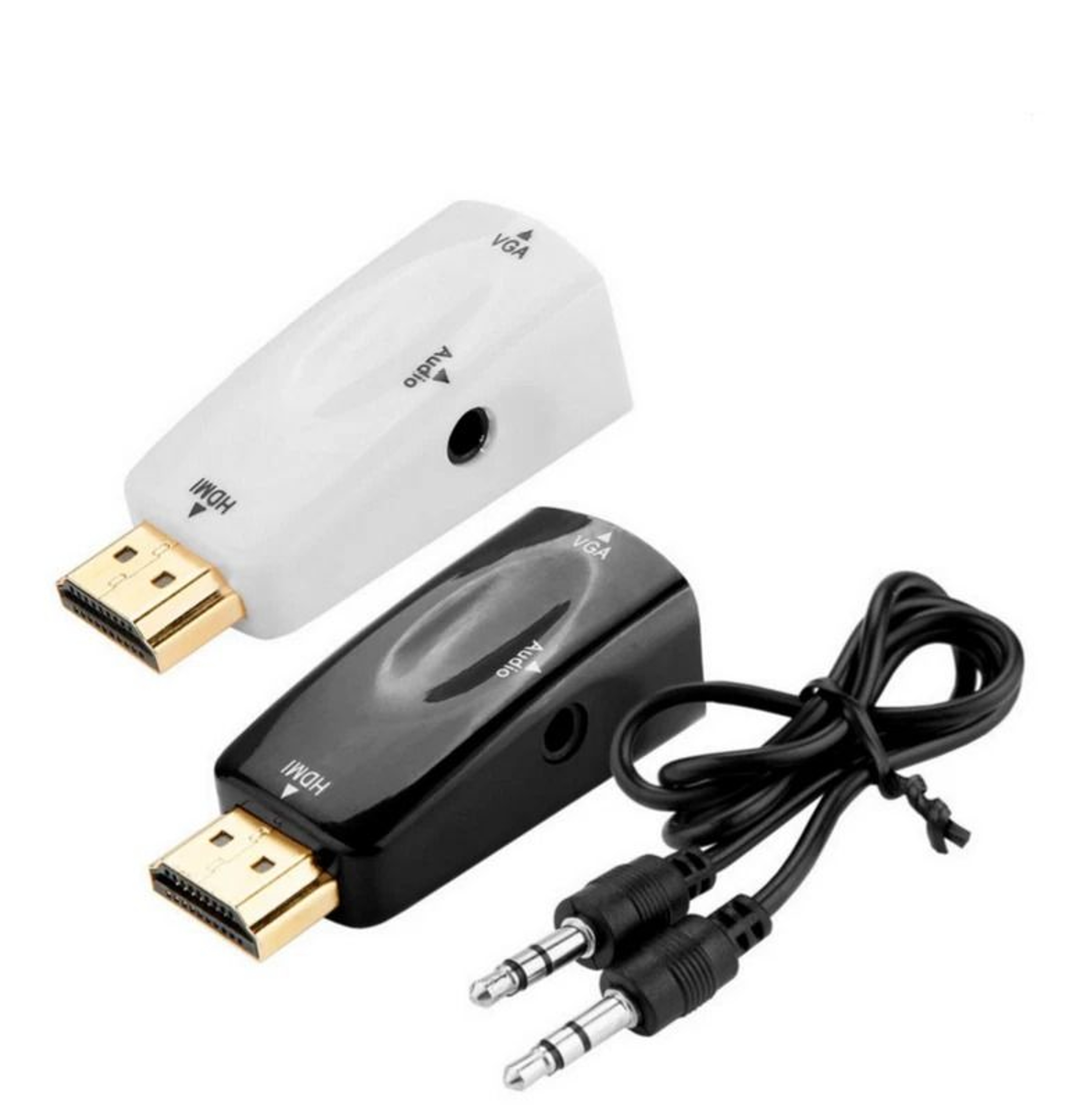 HDMI To VGA Adapter With Audio Cable For Monitor Projector  PC 1