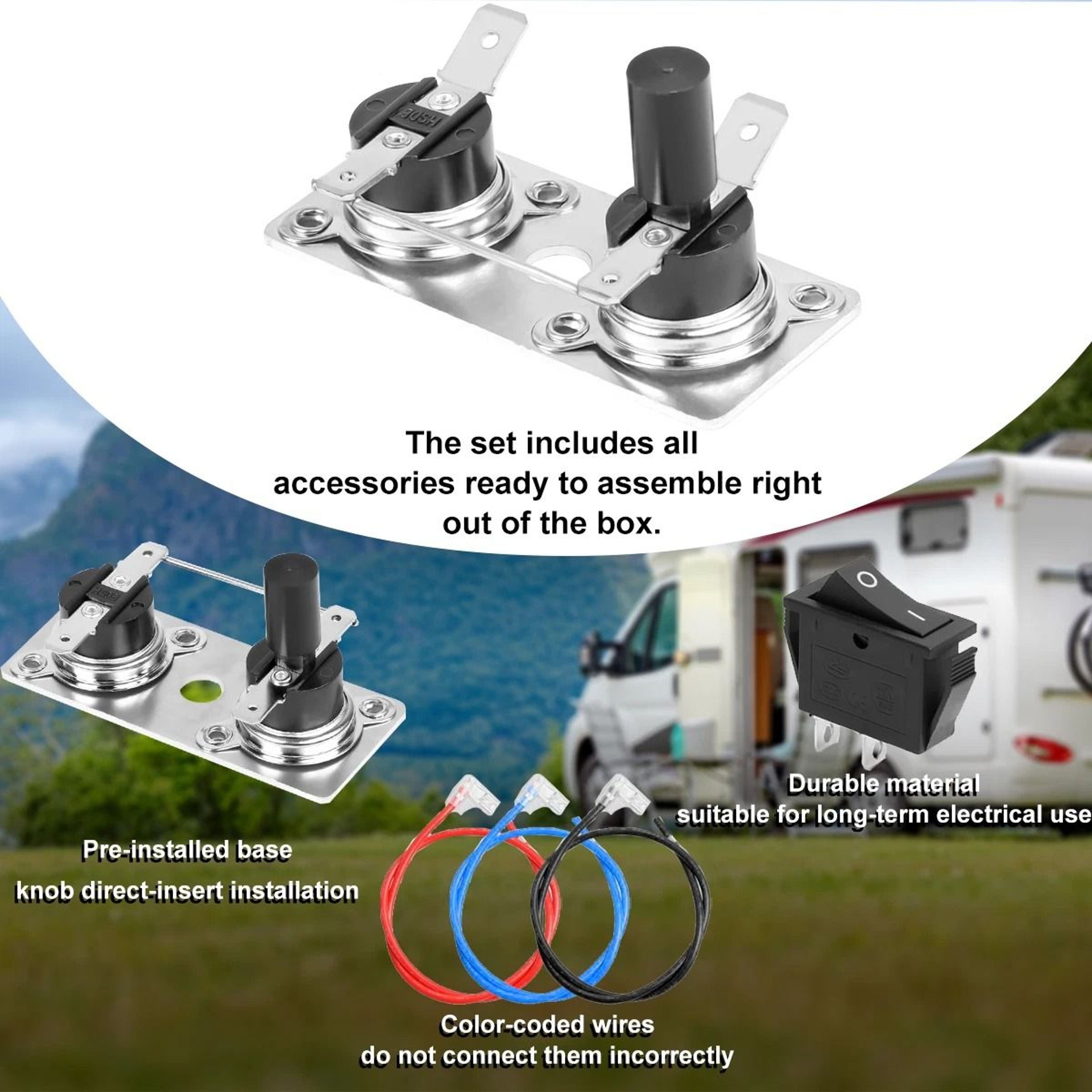 Suburban RV Water Heater Thermostat Kit Limit Switch Replacement For SW Series 7