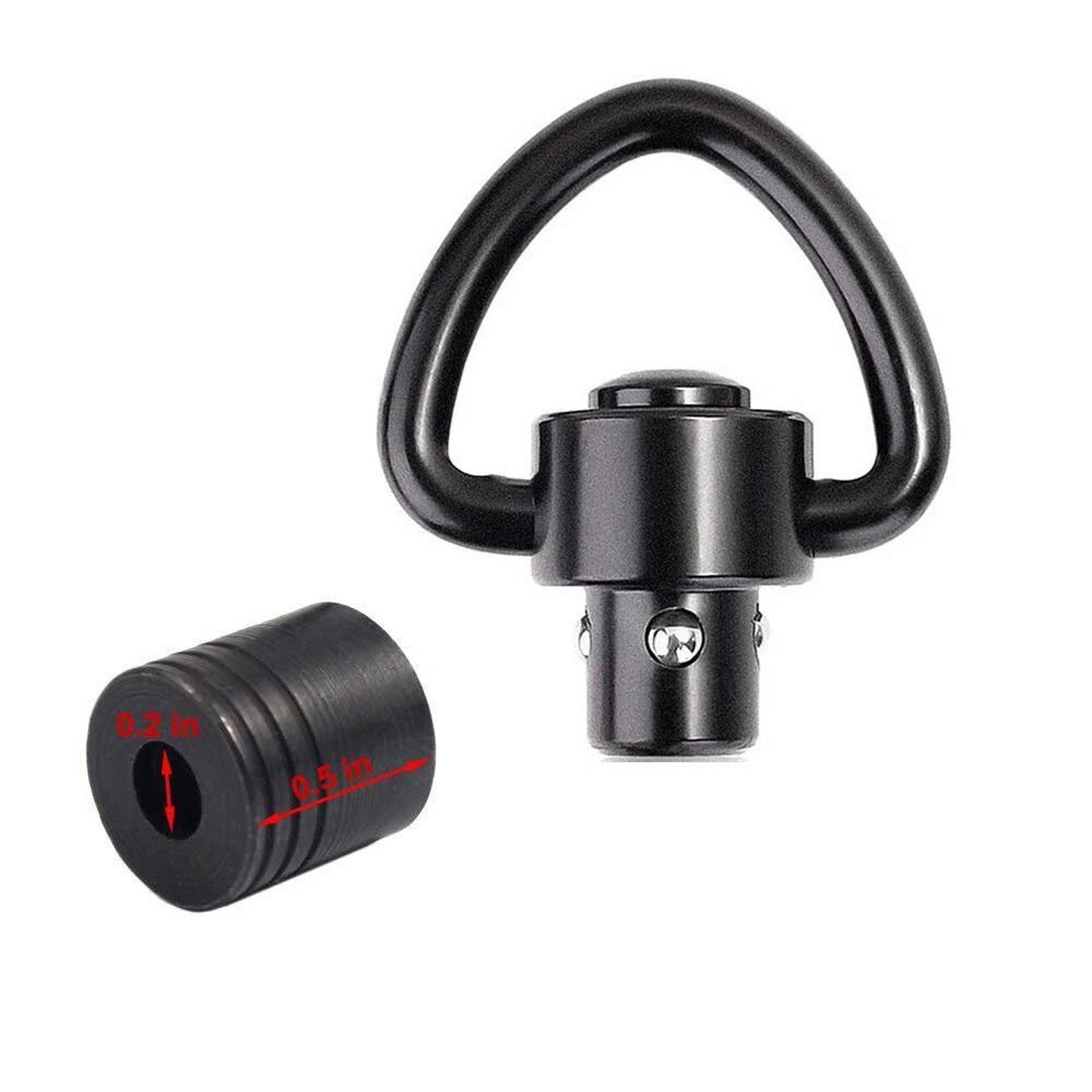 QD Push Button Sling Swivel Mount Adapter With Base For Compatible Rifle Or Shotgun Setups 9