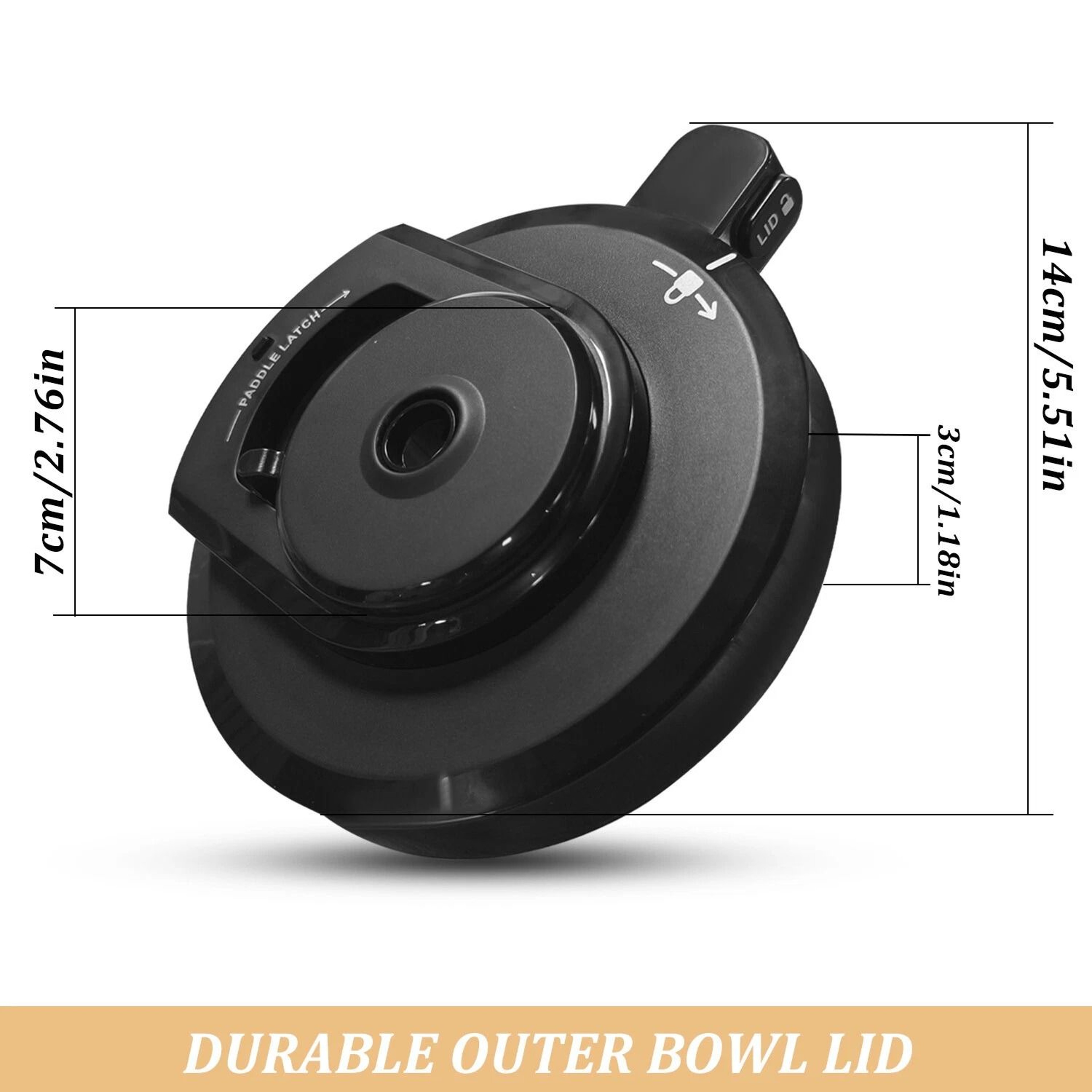 Ninja Creami Outer Bowl Lid Replacement No Paddle 3