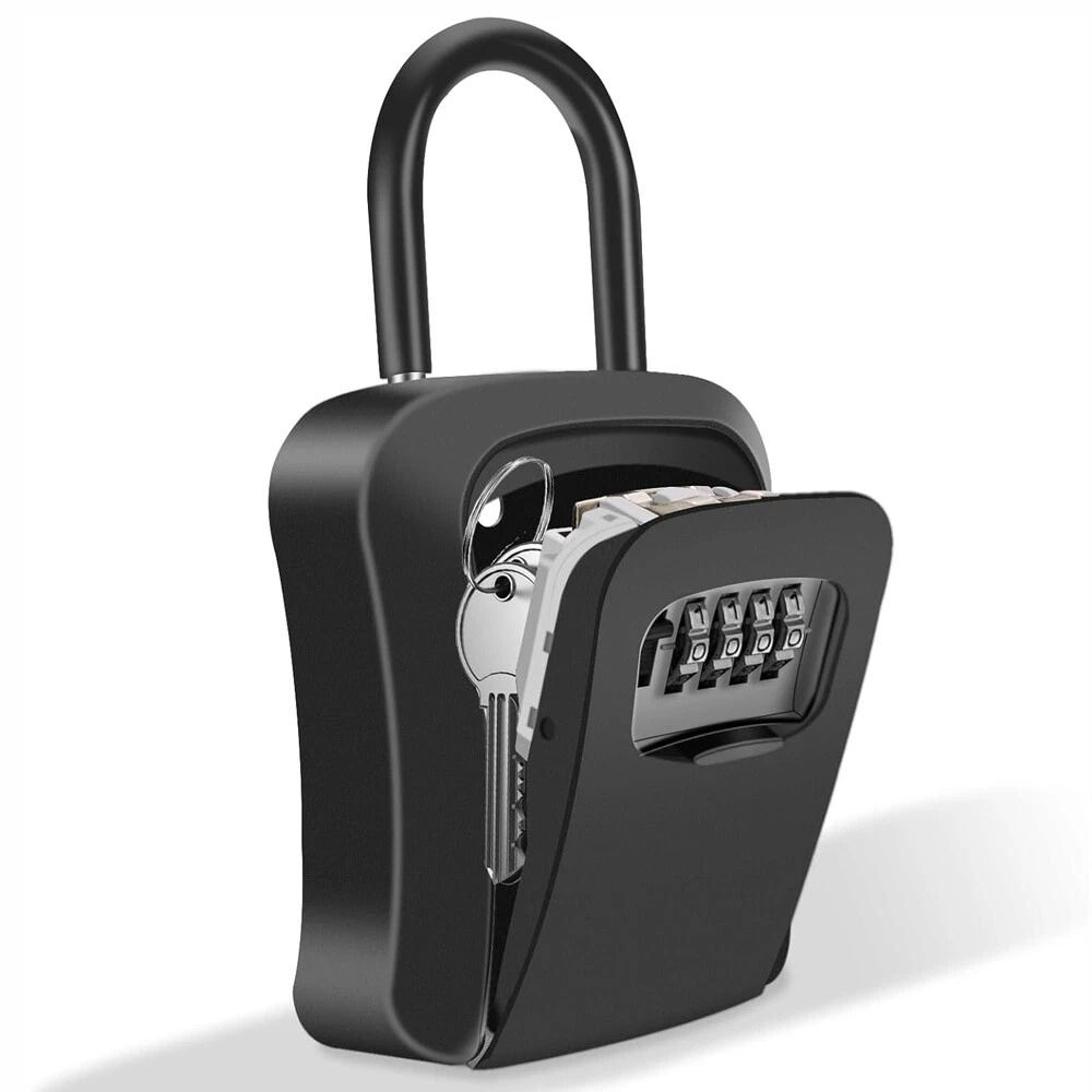 Portable Combination Key Lock Box For Outside Wall Mounted House Key Safe 0