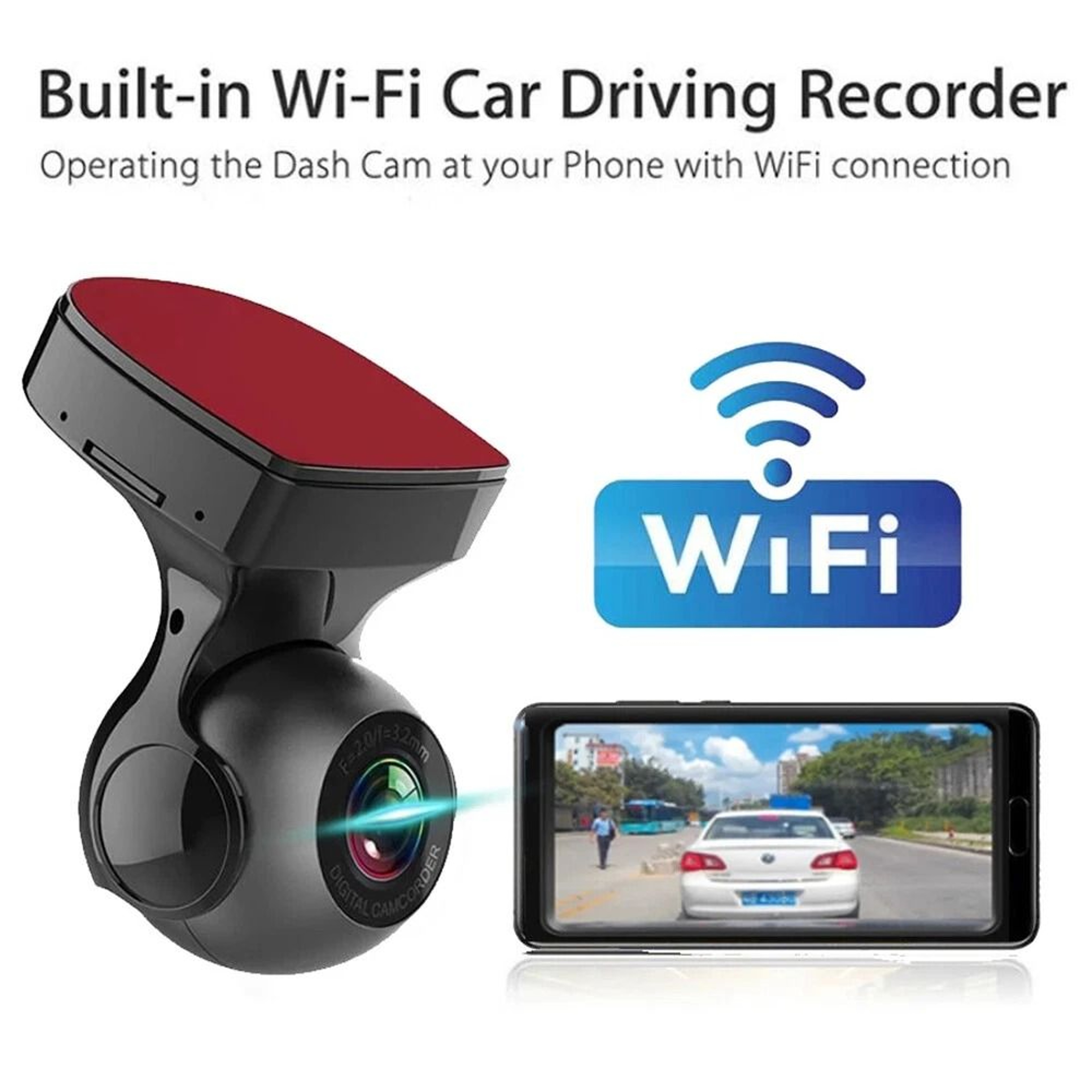 WiFi Dash Cam For Cars With Wide Angle And G Sensor 2