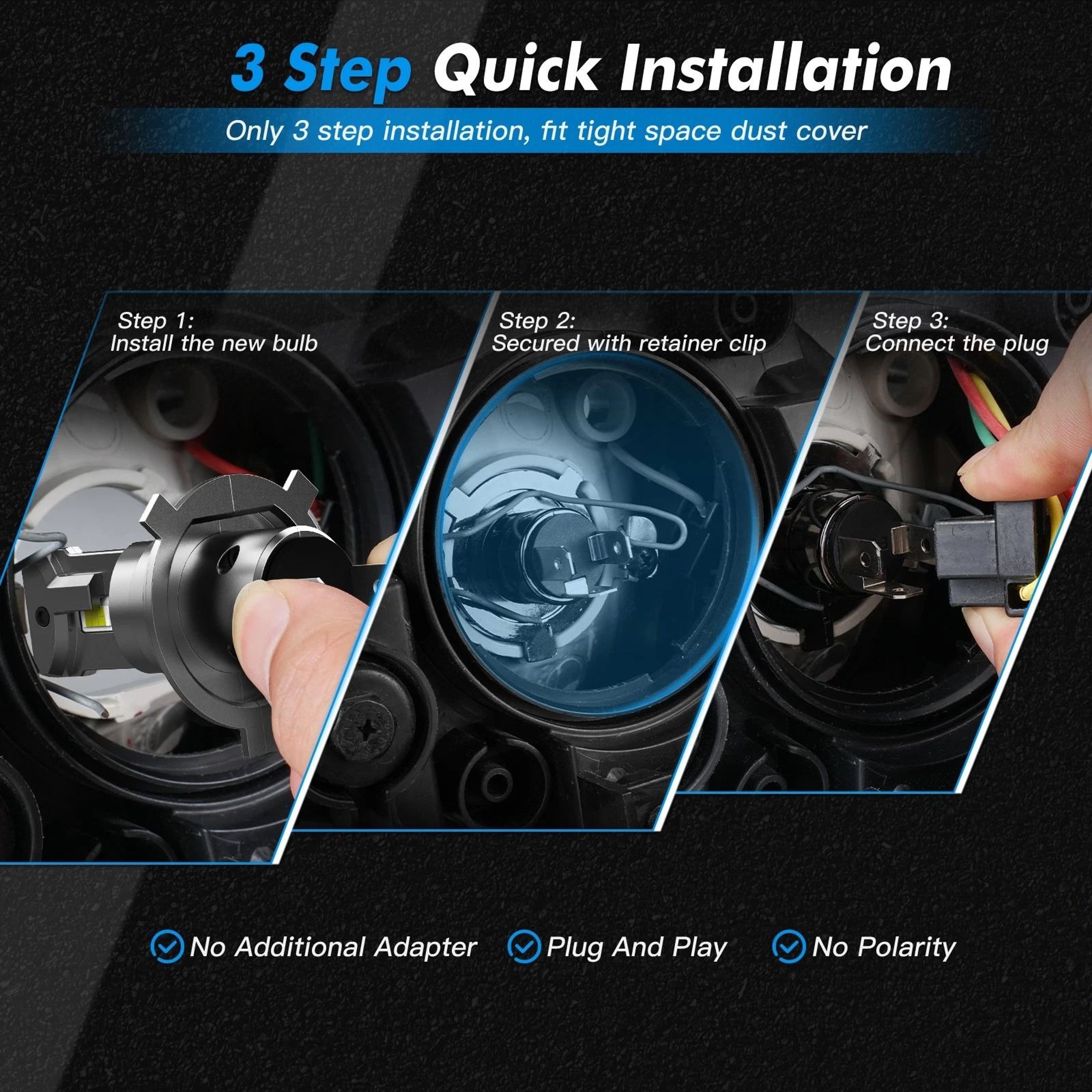 H4 HS1 LED Headlight Bulb For Suzuki 2