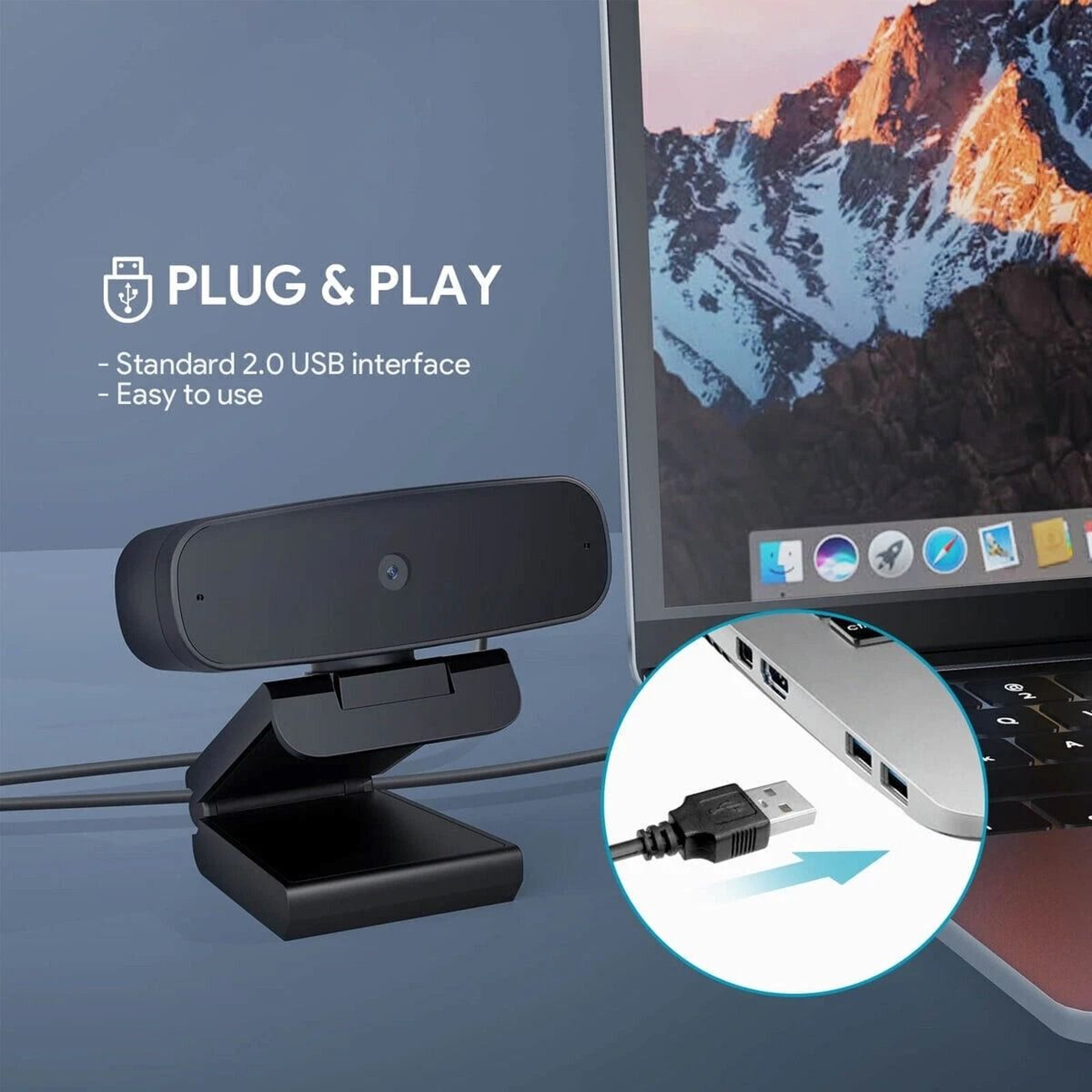 Autofocus Webcam With Microphone For Laptop PC 2