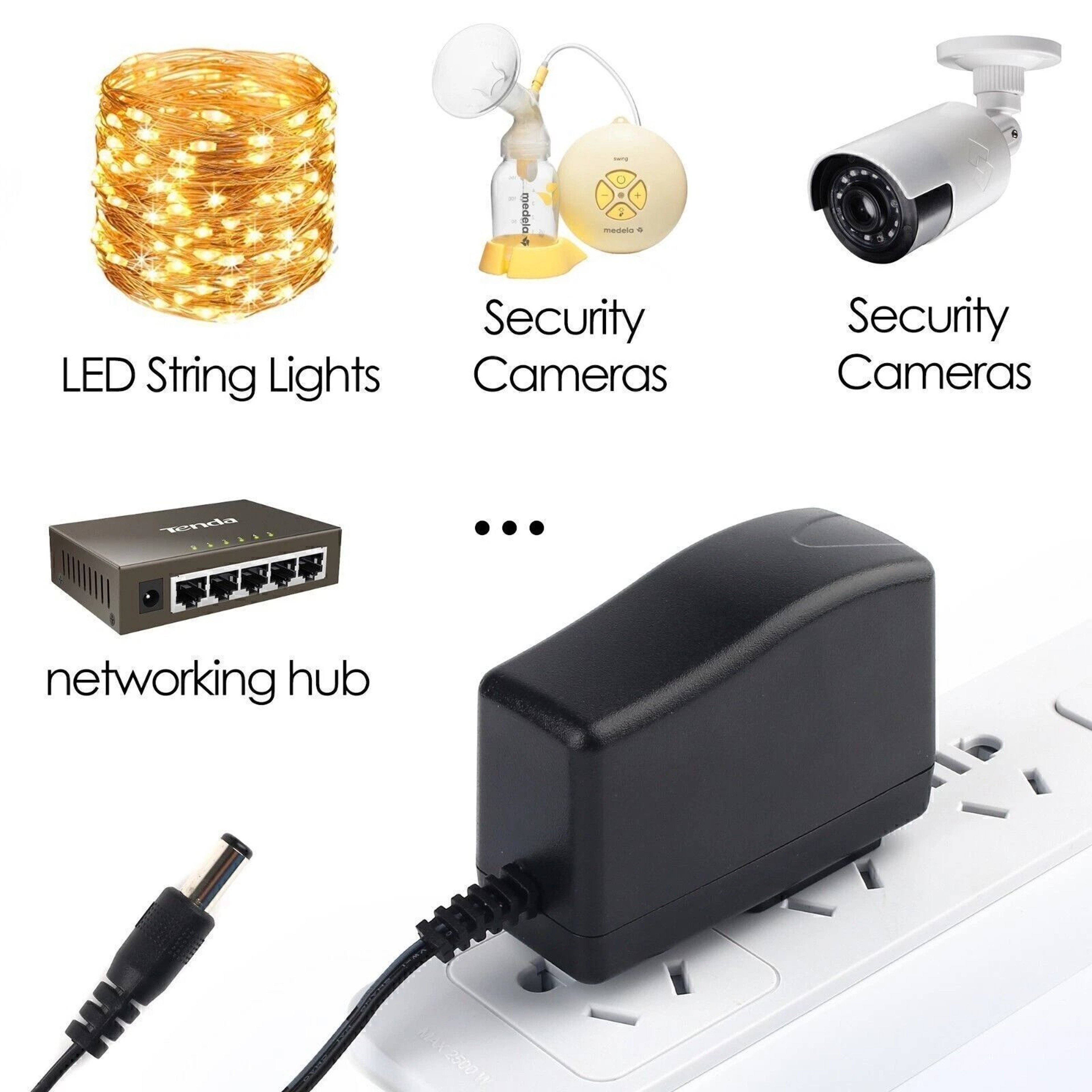Power Supply AC To DC Adapter For CCTV Cameras LED Lights Routers And Switches 1