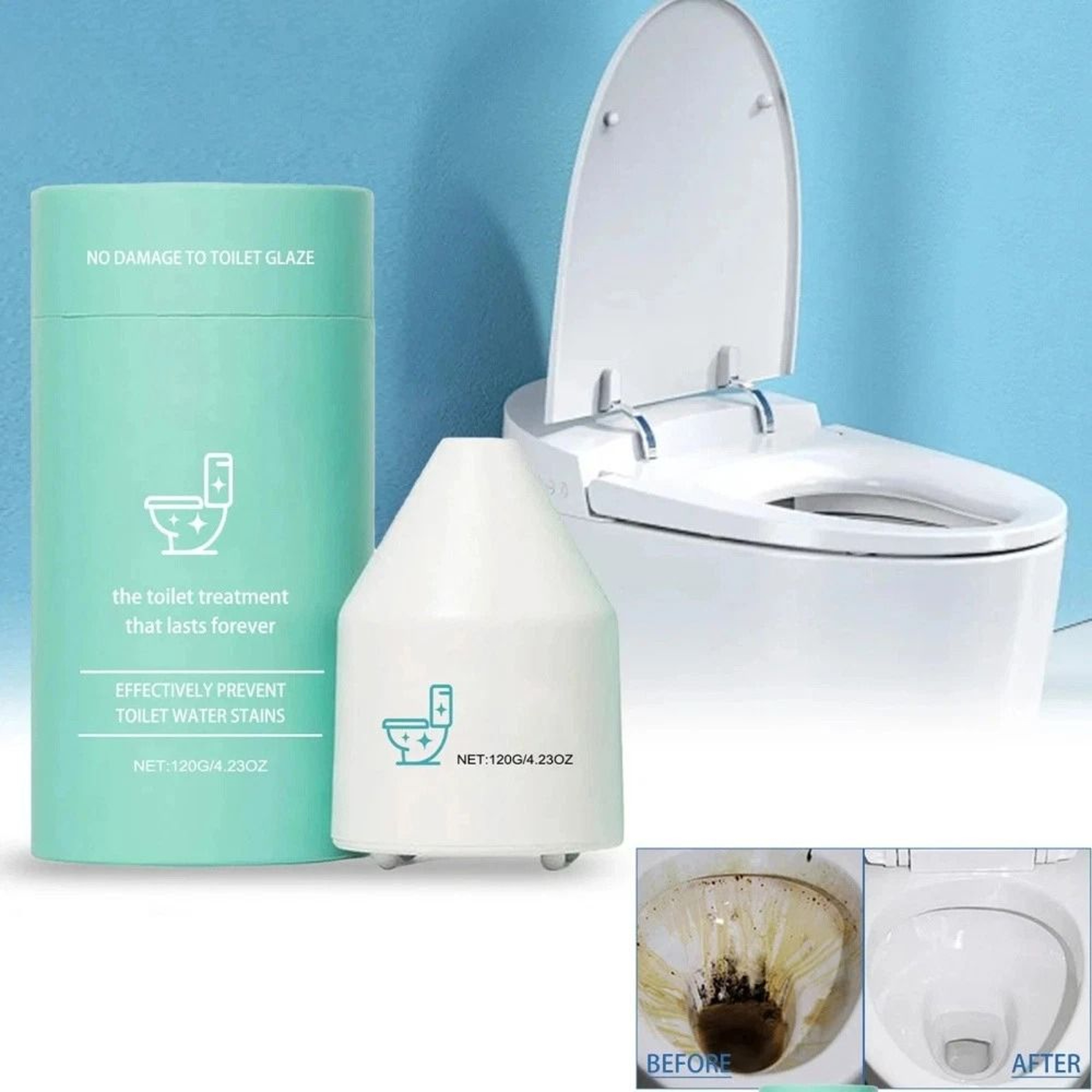 Long Lasting Lemon Toilet Bowl Cleaner Fresh Scent 8