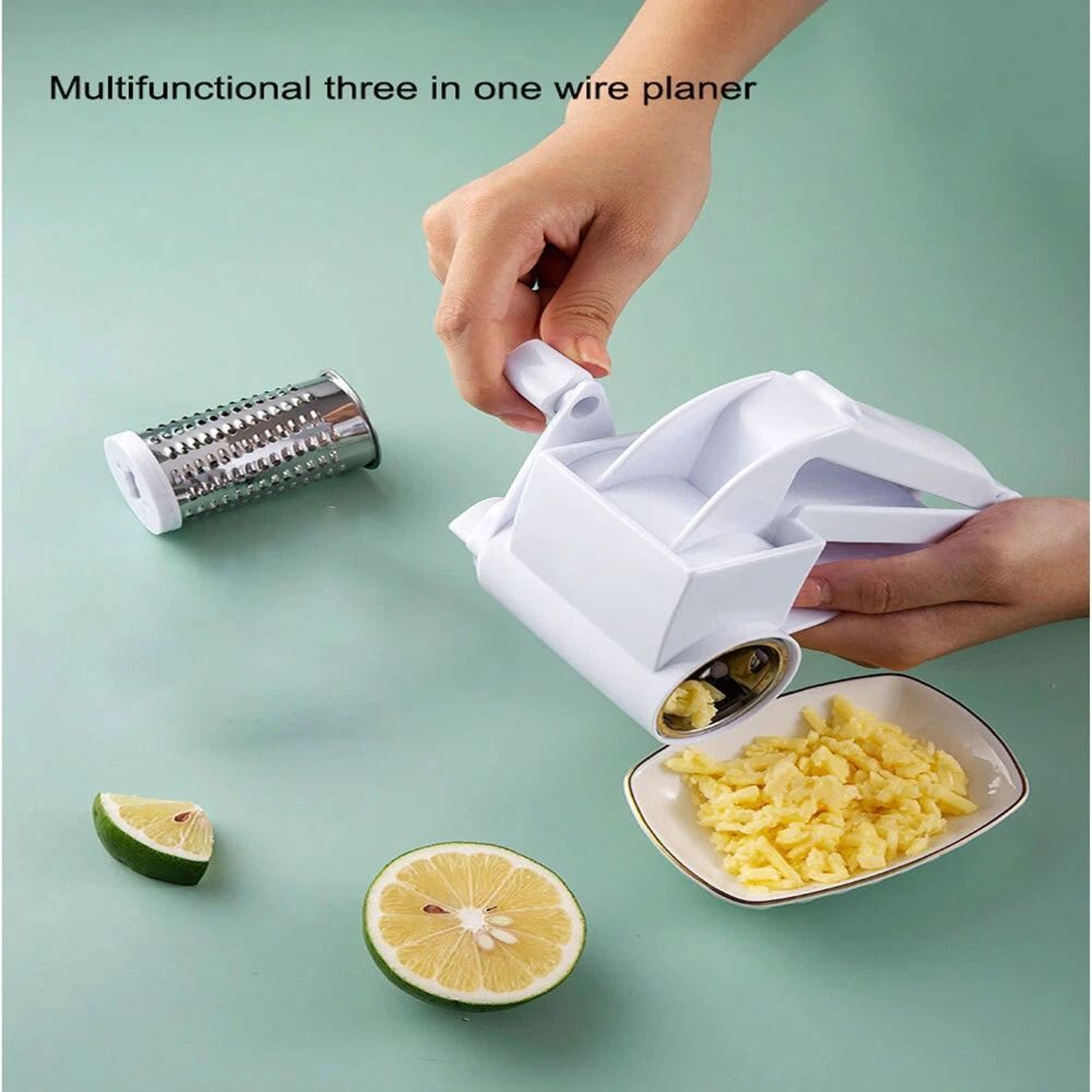Olive Garden Style Rotary Parmesan Cheese Grater With Stainless Steel Drum 3