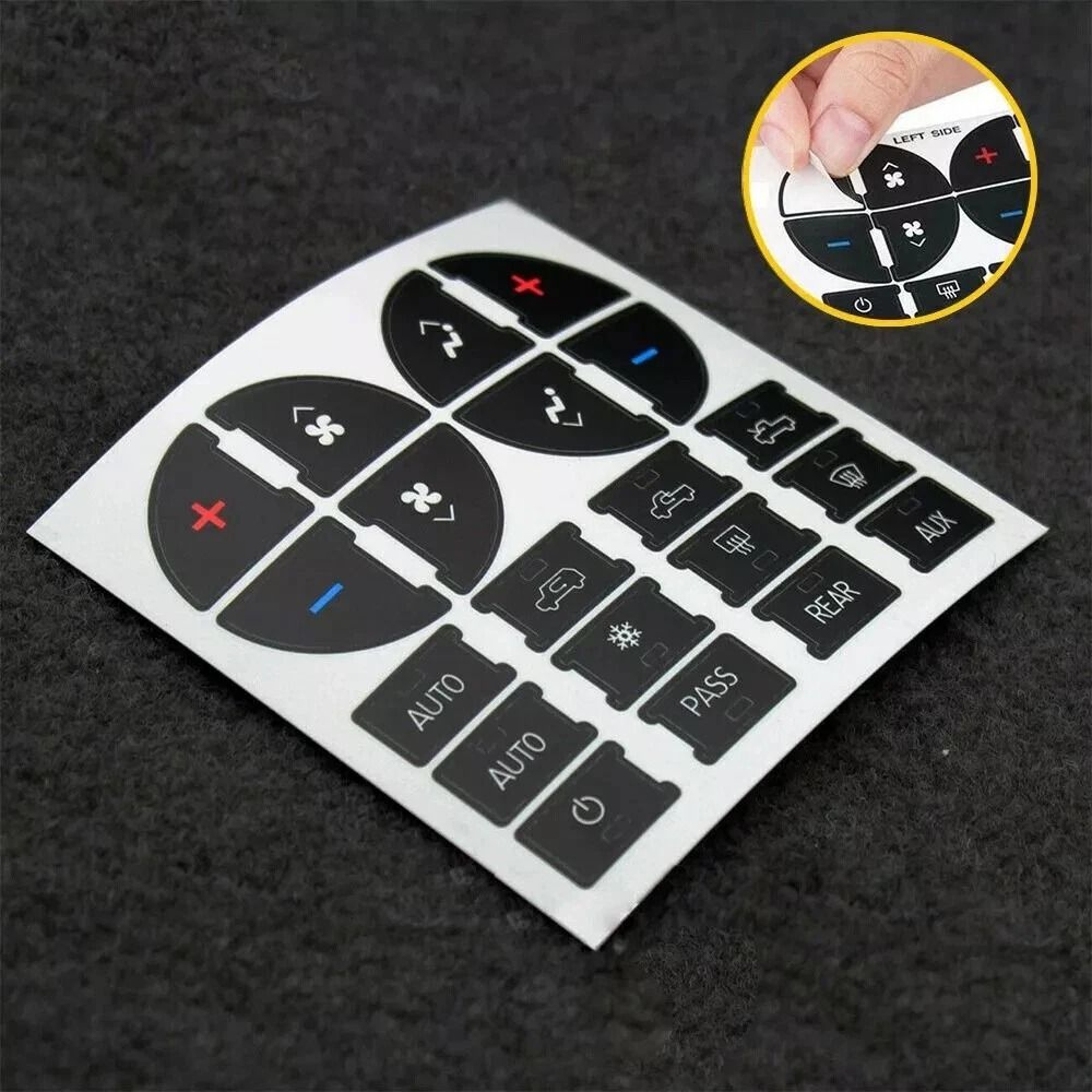 Chevy GMC HVAC Climate Control Button Stickers AC Dash Repair Kit 11