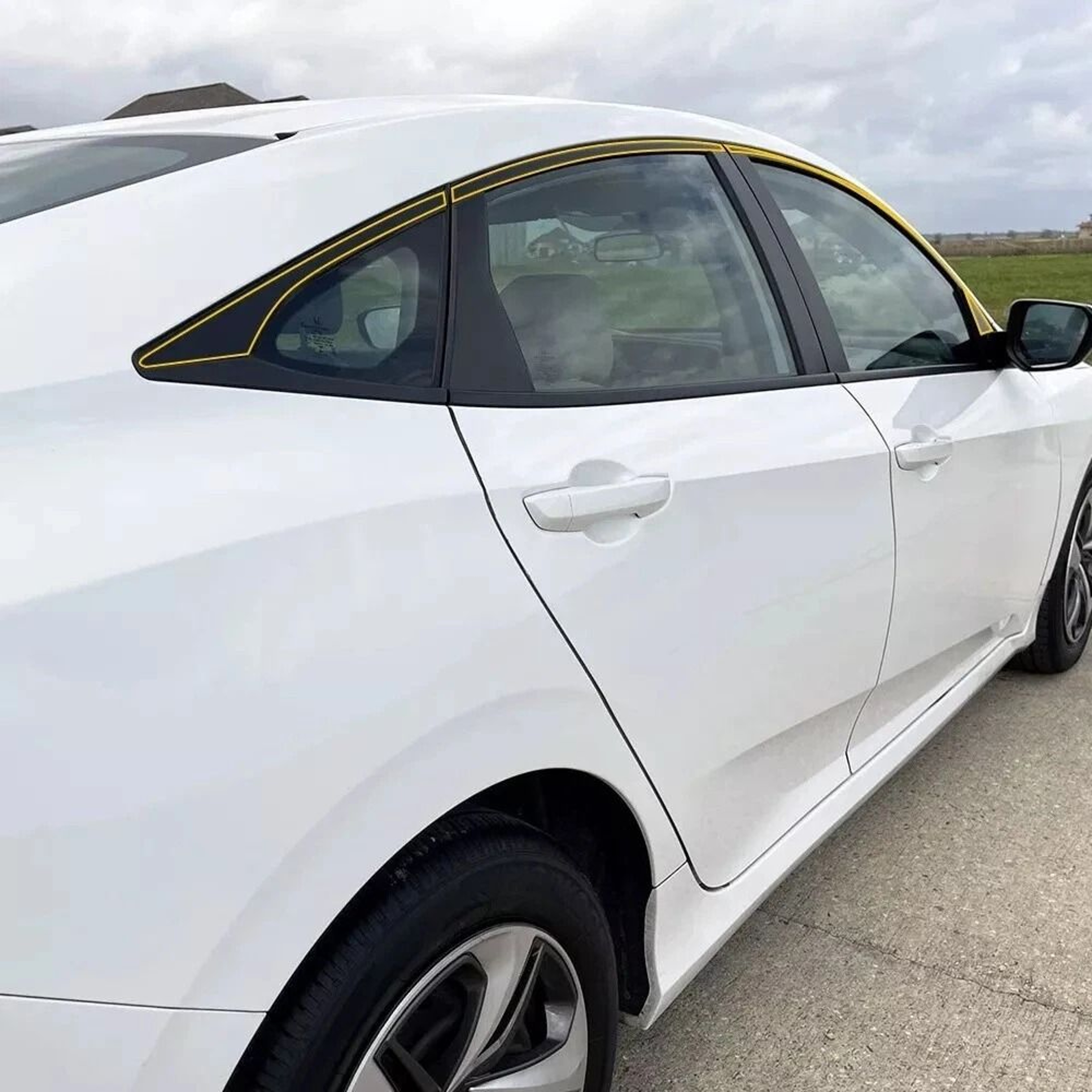 Chrome Delete Blackout Window Trim For Honda Accord Sedan Black 7