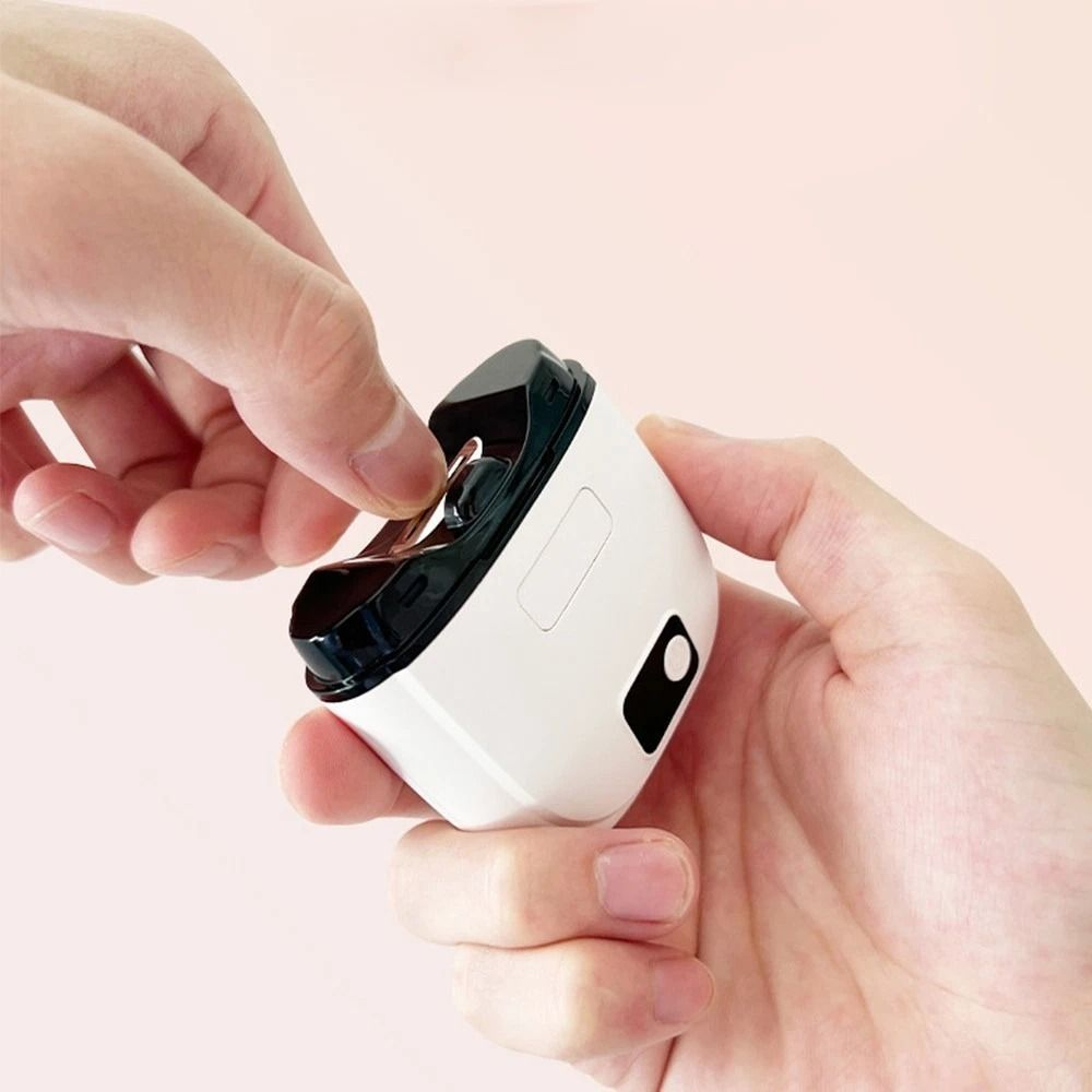 Electric Nail Clipper With LED Light USB Rechargeable Automatic Nail Trimmer 2
