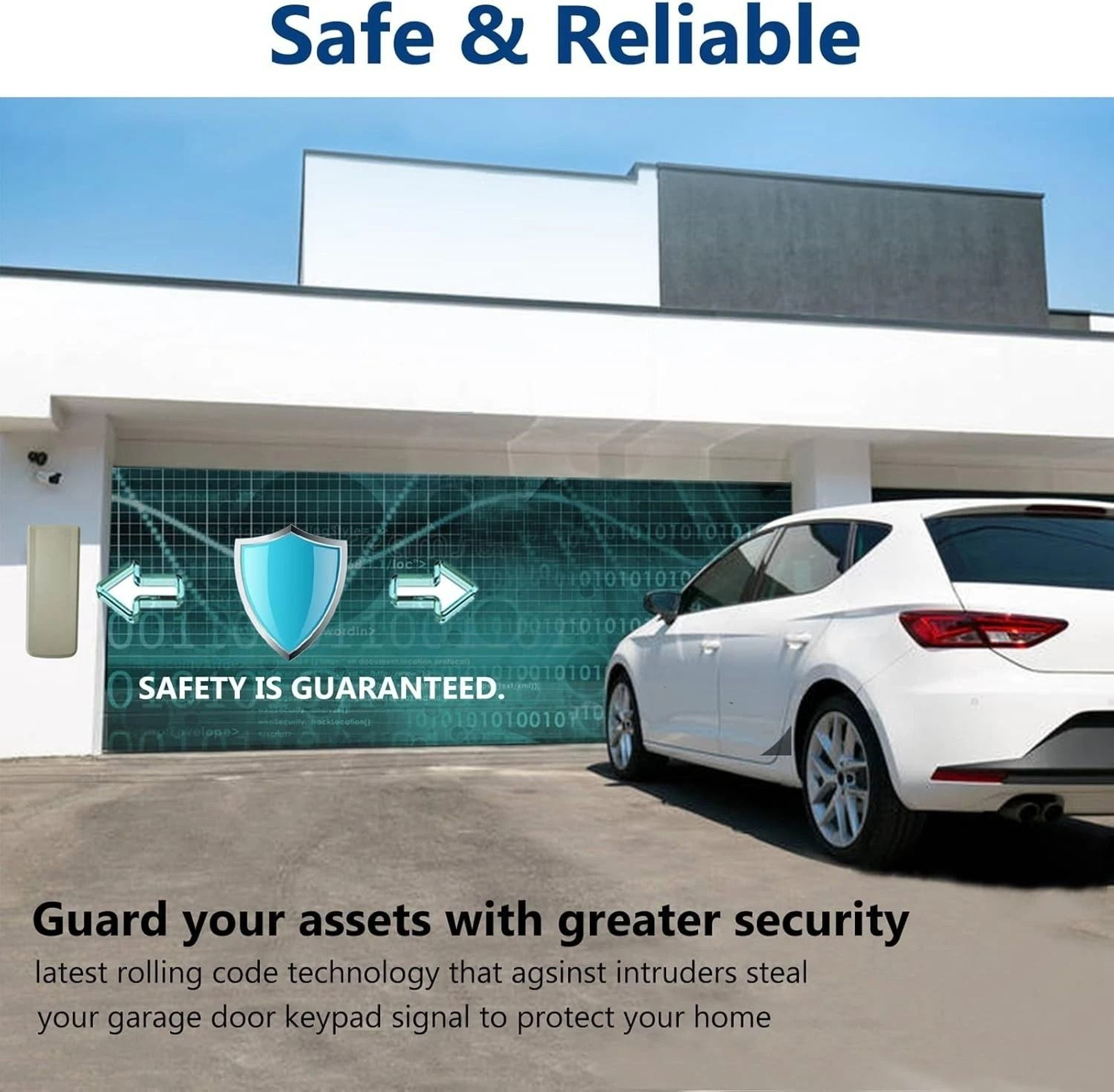 Universal Garage Door Opener Keypad Wireless Keyless Entry For Chamberlain LiftMaster 4