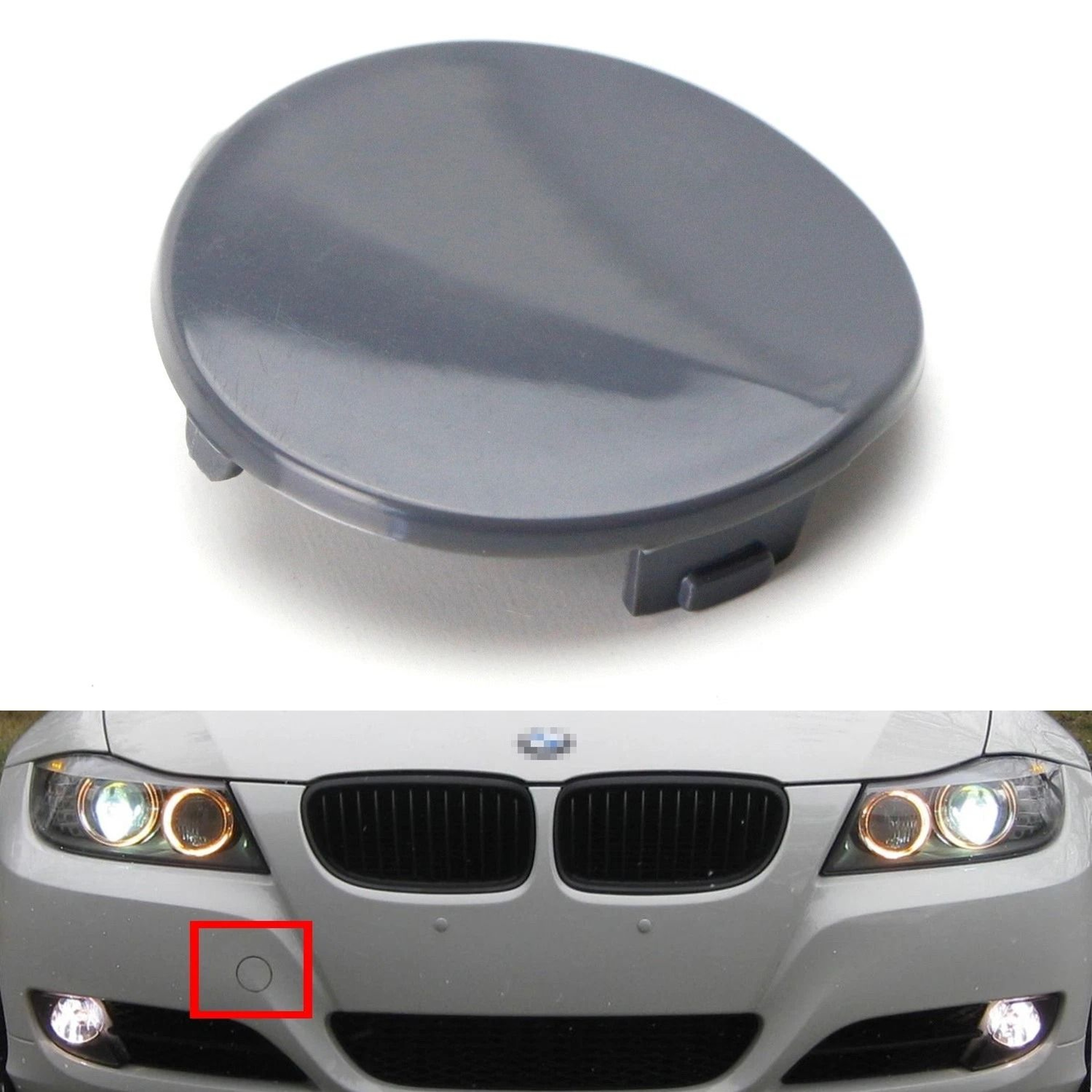 BMW E90 LCI Front Bumper Tow Hook Cover Cap Sedan 0
