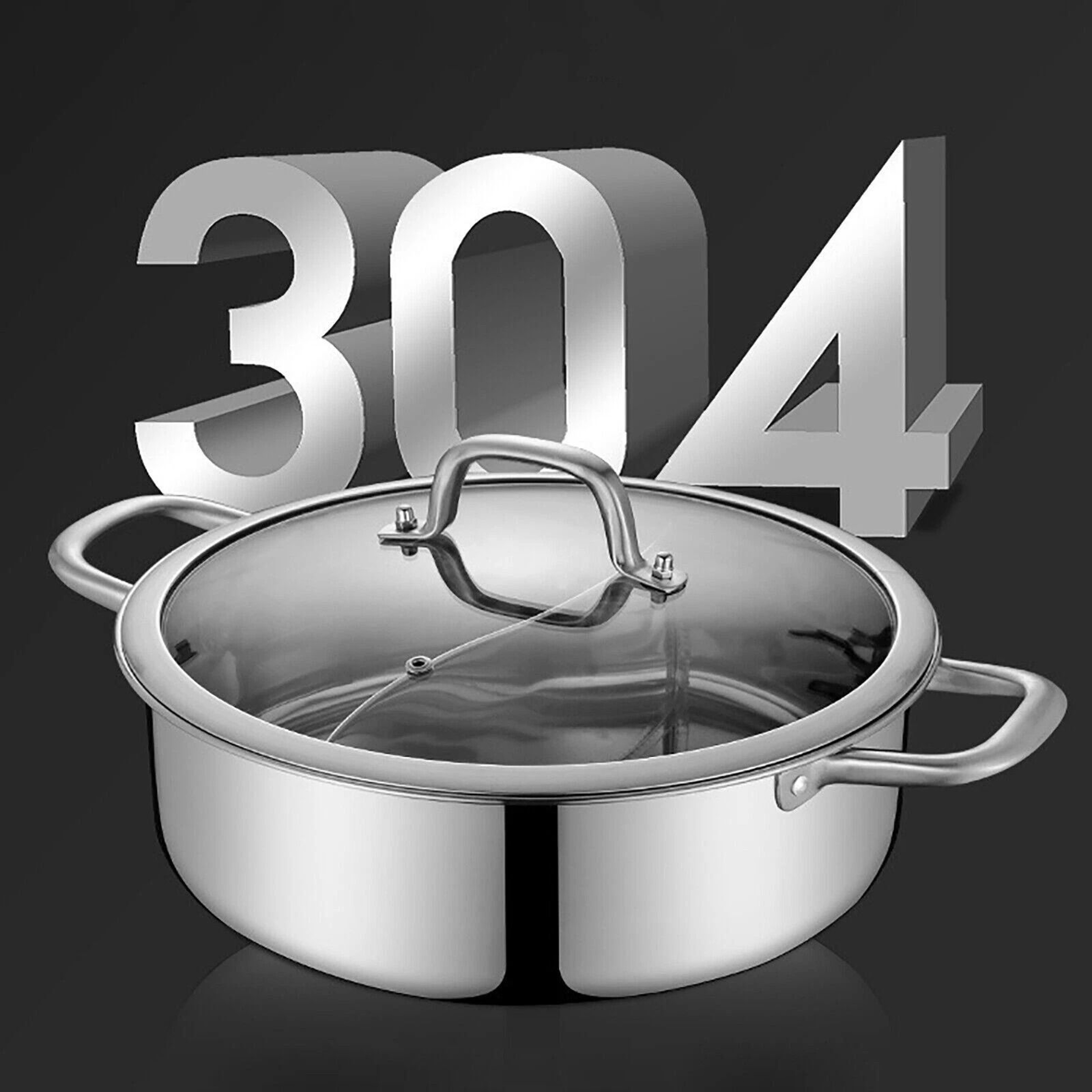 Premium Stainless Steel Hot Pot Dual Sided Shabu Pot With Lid For Flavorful Cooking 10