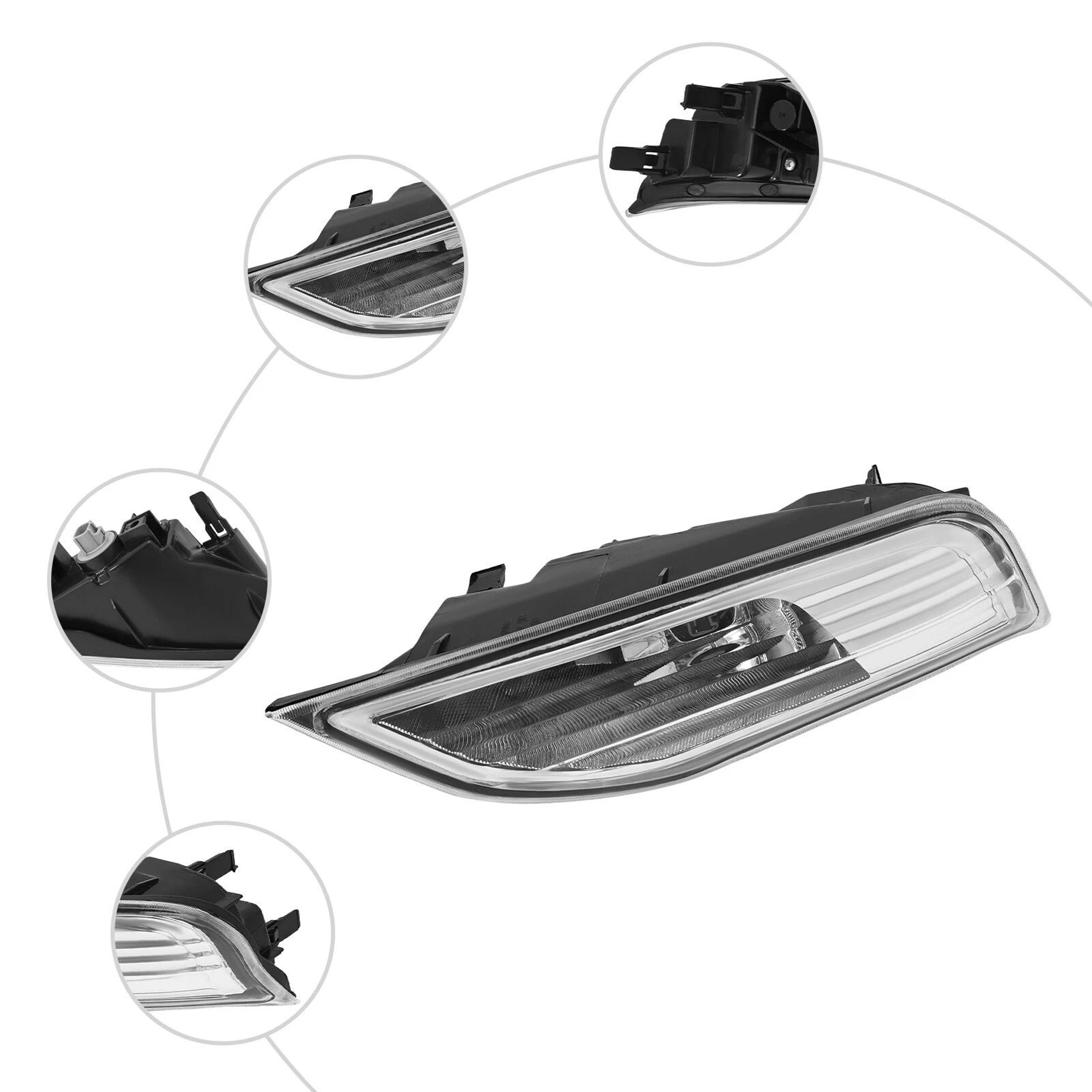 Premium Left Front Lexus GX460 Turn Signal Fog Lamp Direct Replacement Front Bumper Light 12