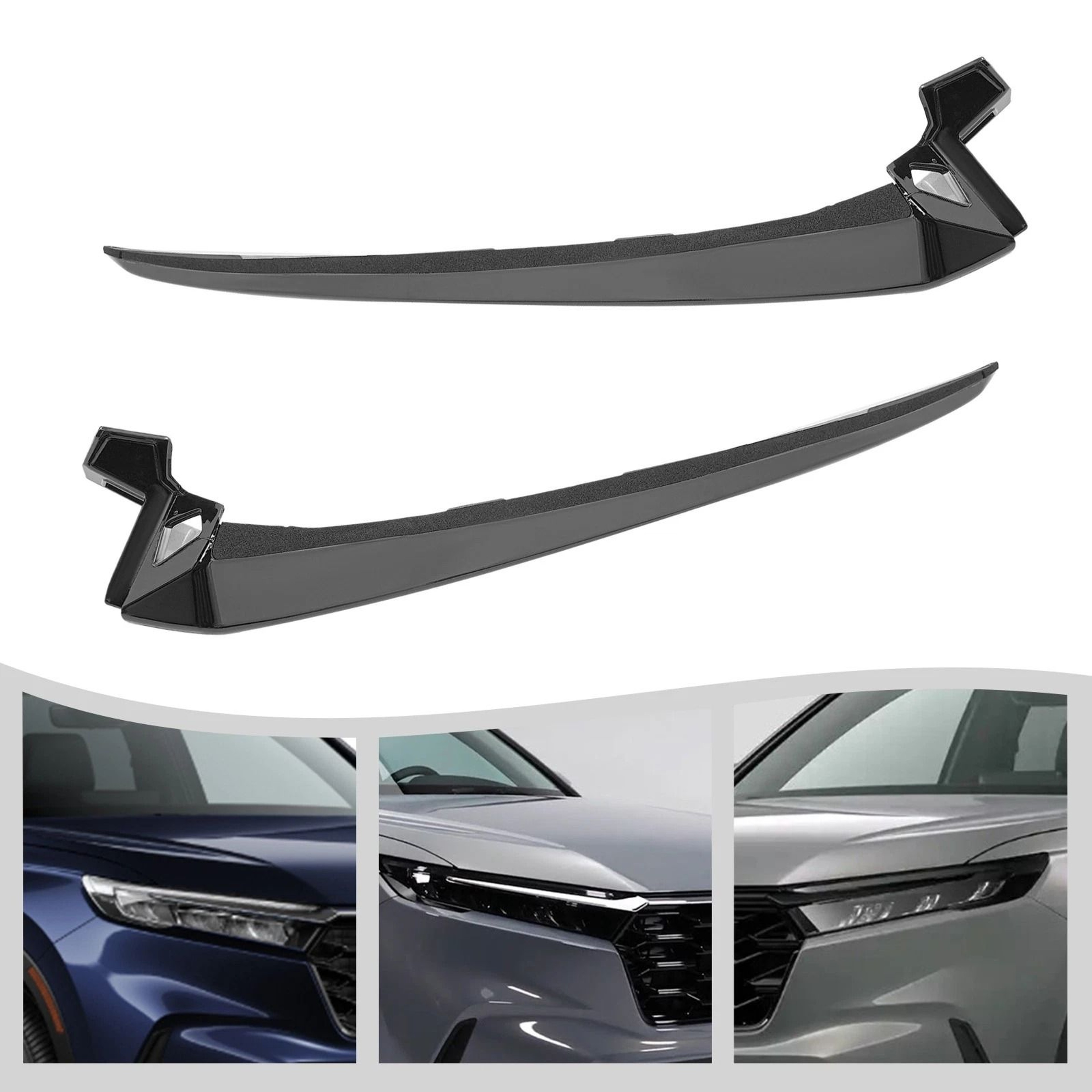 Premium Front Headlight Trim Molding Set For Honda CRV Left  Right Replacement 12