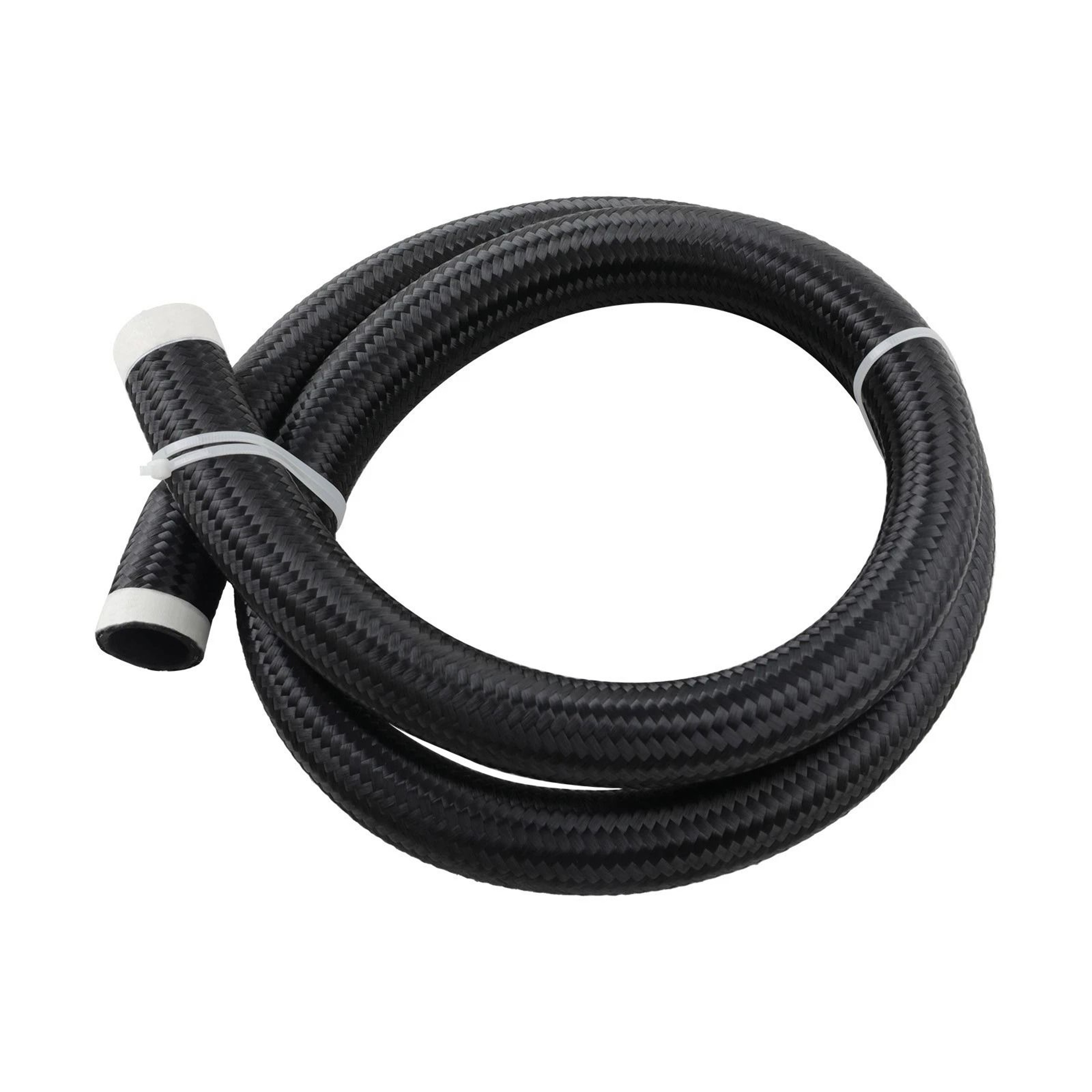 Black Fuel Line Stainless Steel Nylon Braided Oil Hose 8