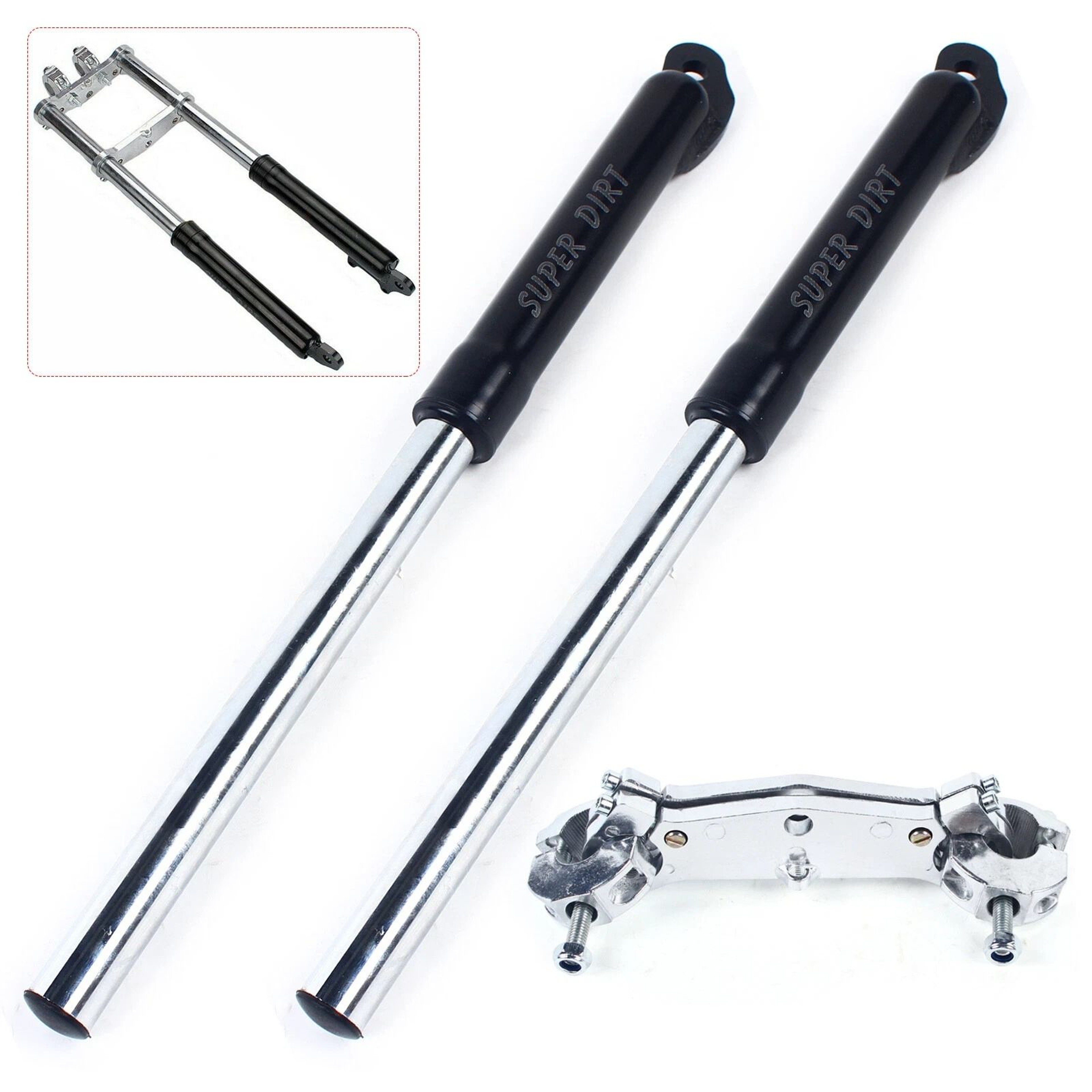 Mini Dirt Pit Bike Front Fork Shock Absorber Black 4