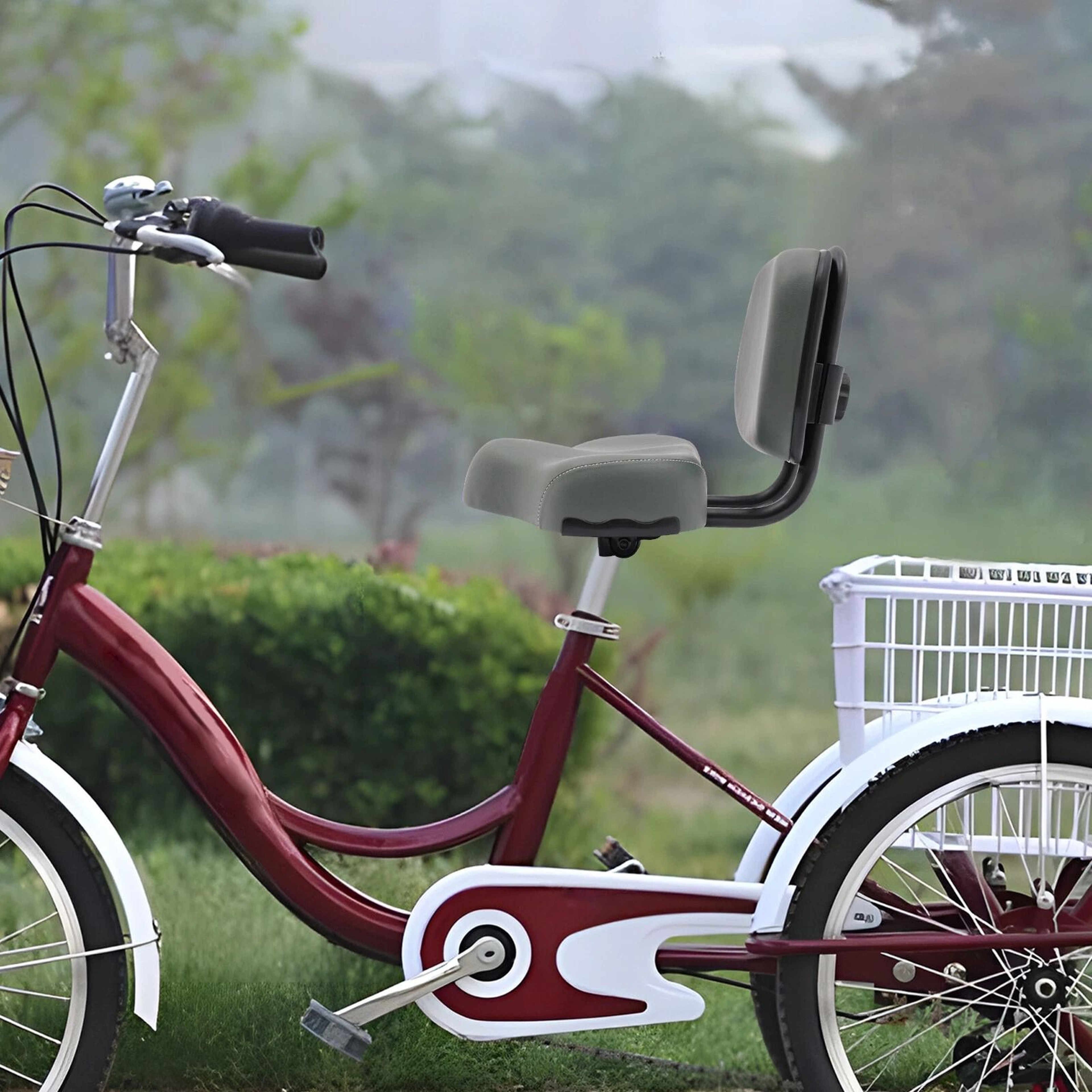 Extra Wide Tricycle Seat With Backrest Comfortable Adult Trike Saddle Cushion 10