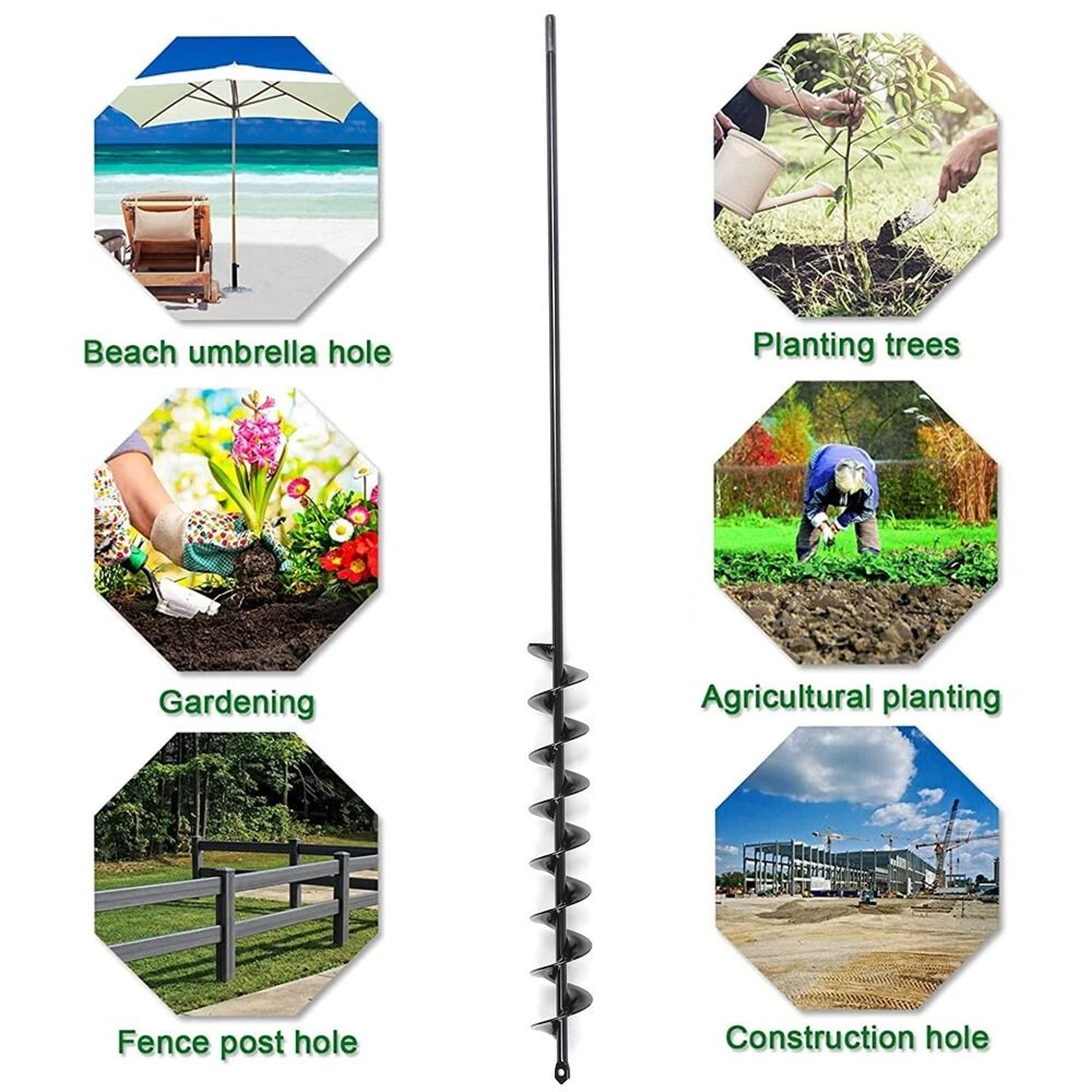 Heavy Duty Extended Length Garden Auger Drill Bit Ultimate Bulb Planting Tool For Soil  Bedding 1