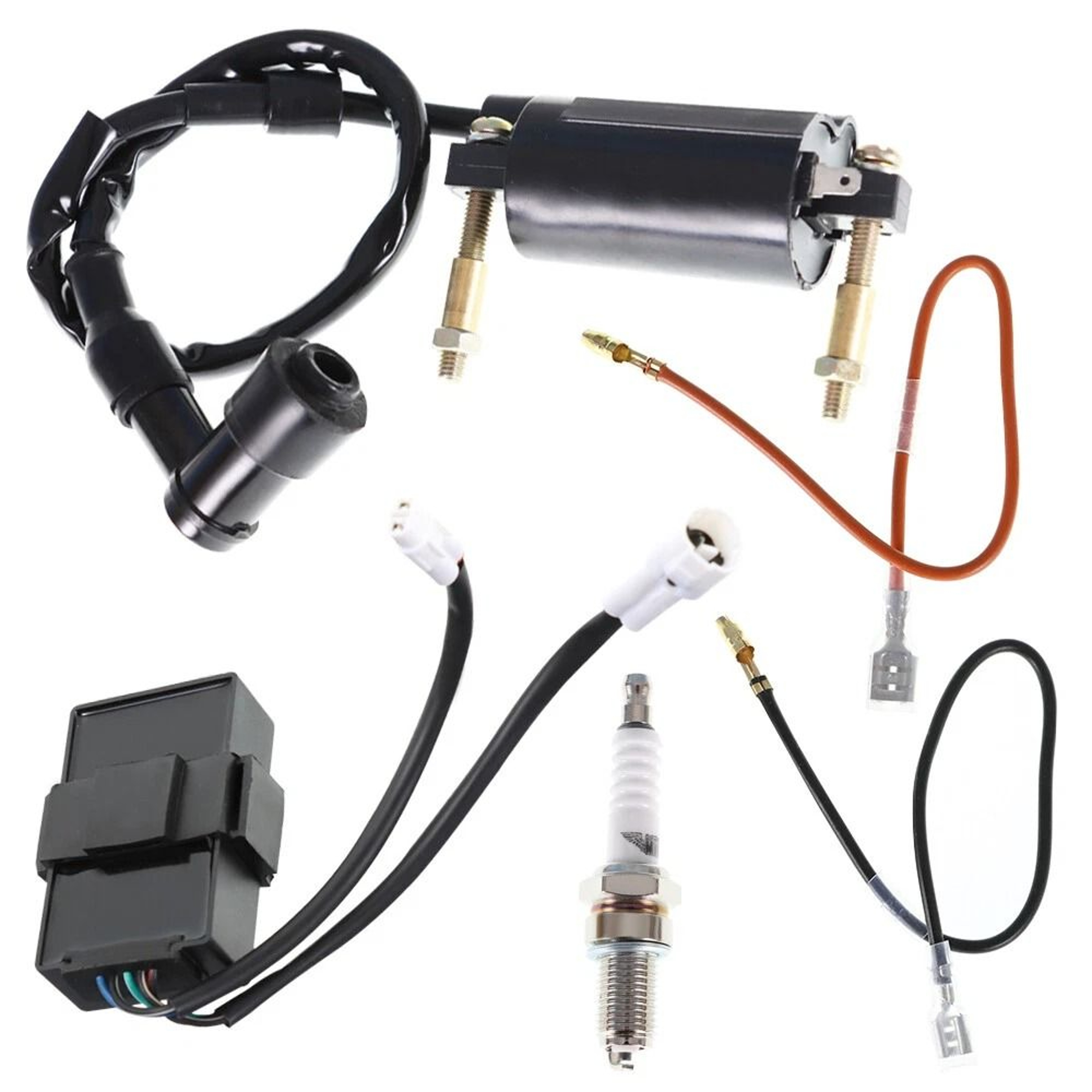 Kawasaki Bayou Ignition Coil CDI Kit With Spark Plug ATV Replacement Parts 8