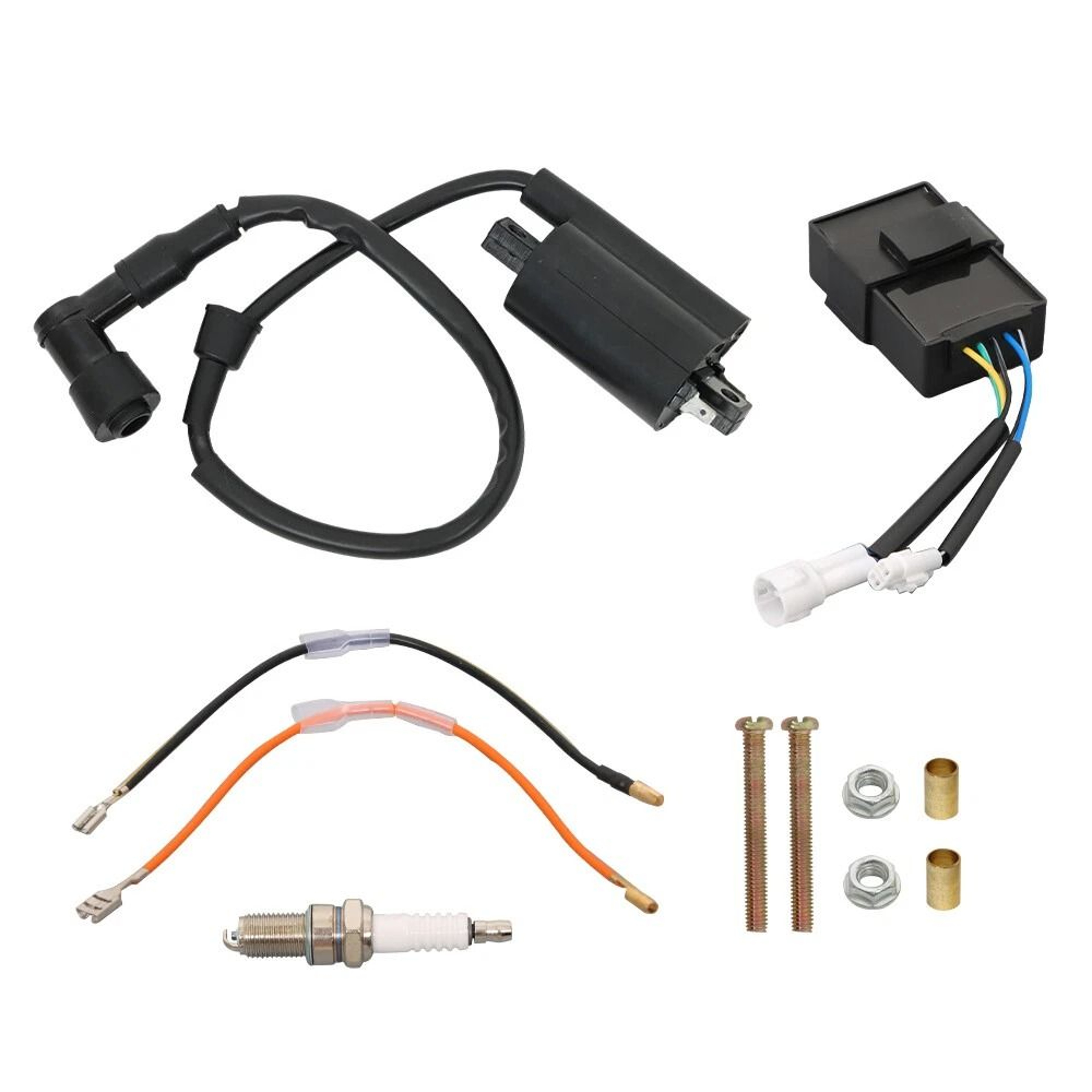 Kawasaki Bayou Ignition Coil CDI Kit With Spark Plug ATV Replacement Parts 9