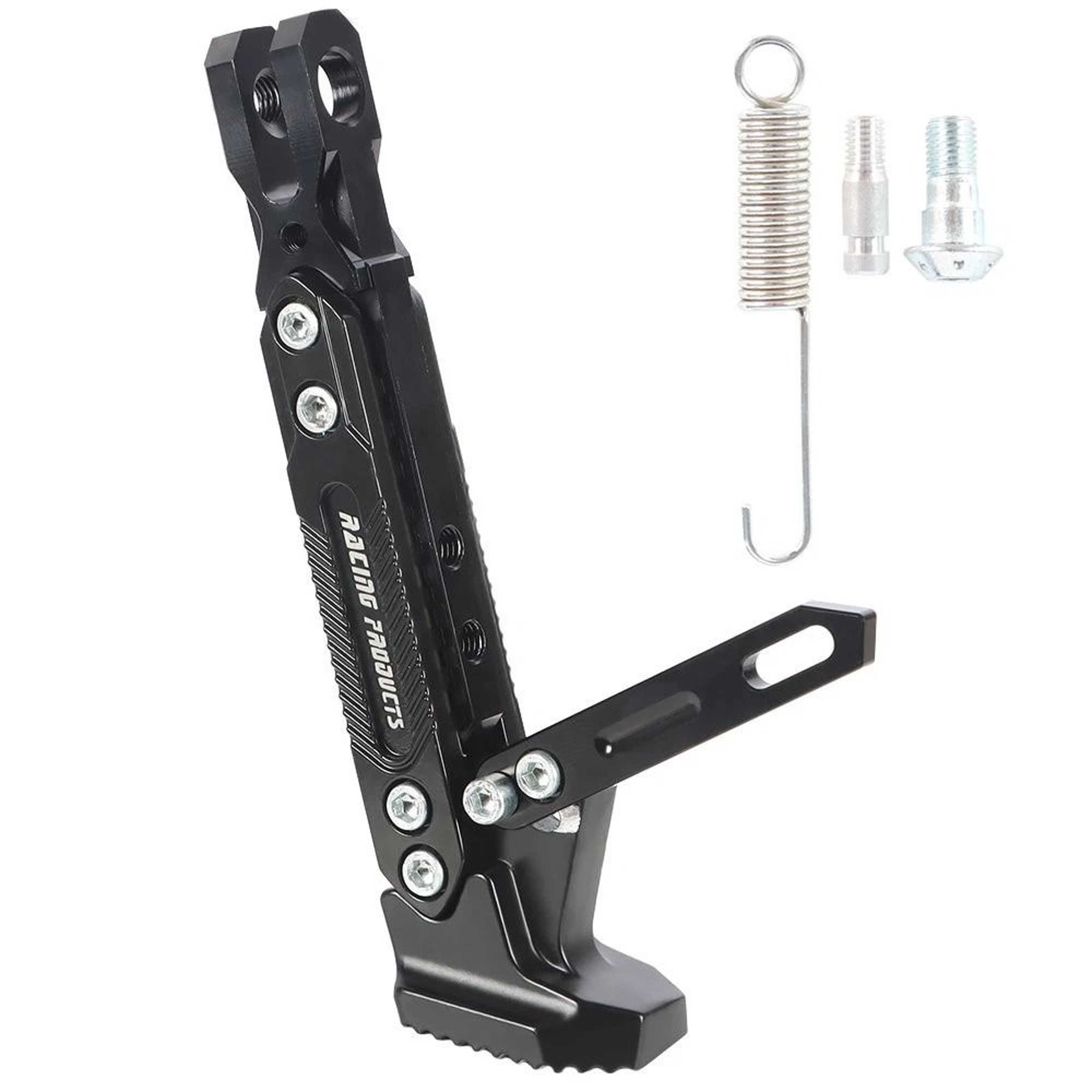 Premium Adjustable Motorcycle CNC Aluminum Kickstand Foot Universal Side Stand Support 0