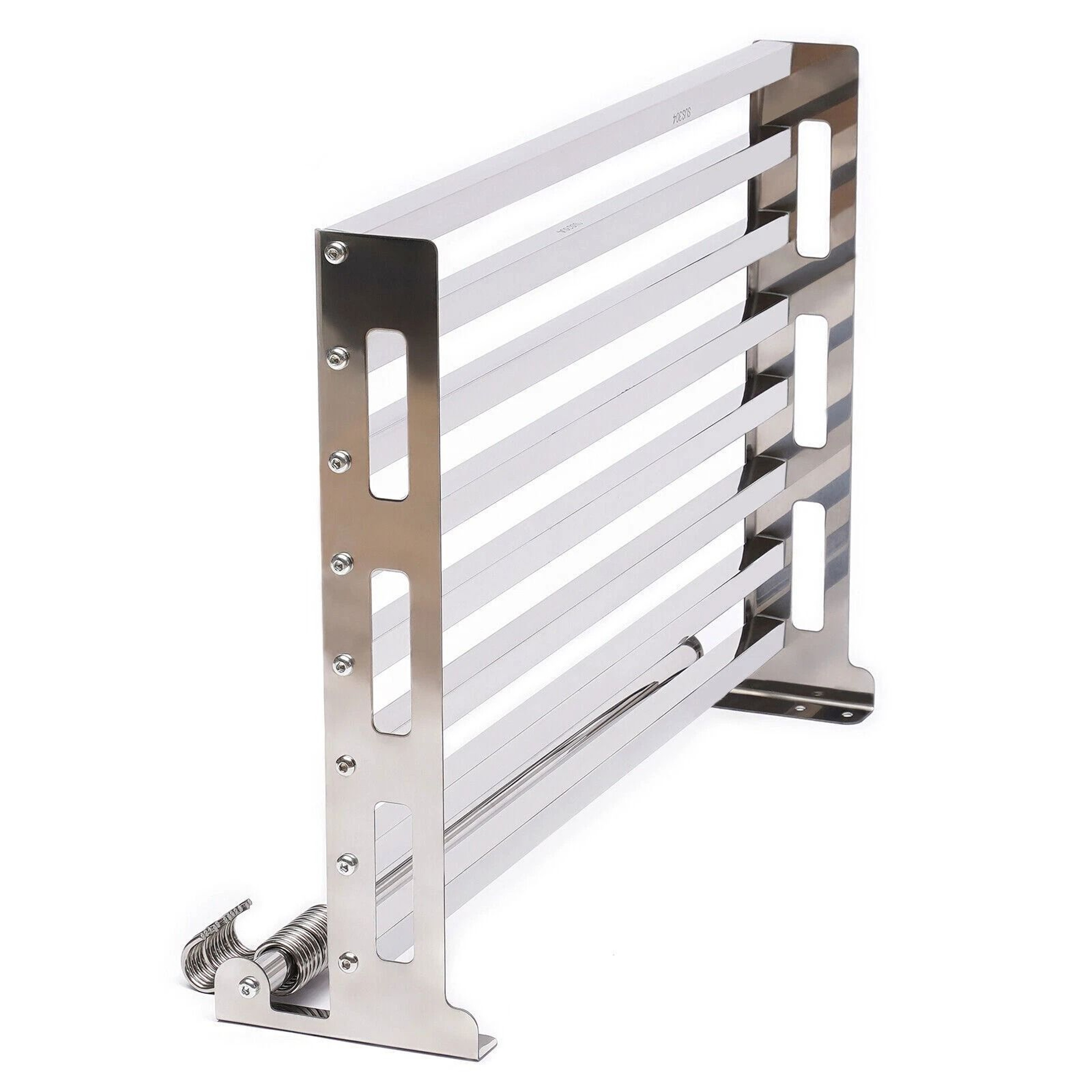 Wall Mount Microwave Shelf Stainless Steel Kitchen Storage Rack With 12 Hooks 2