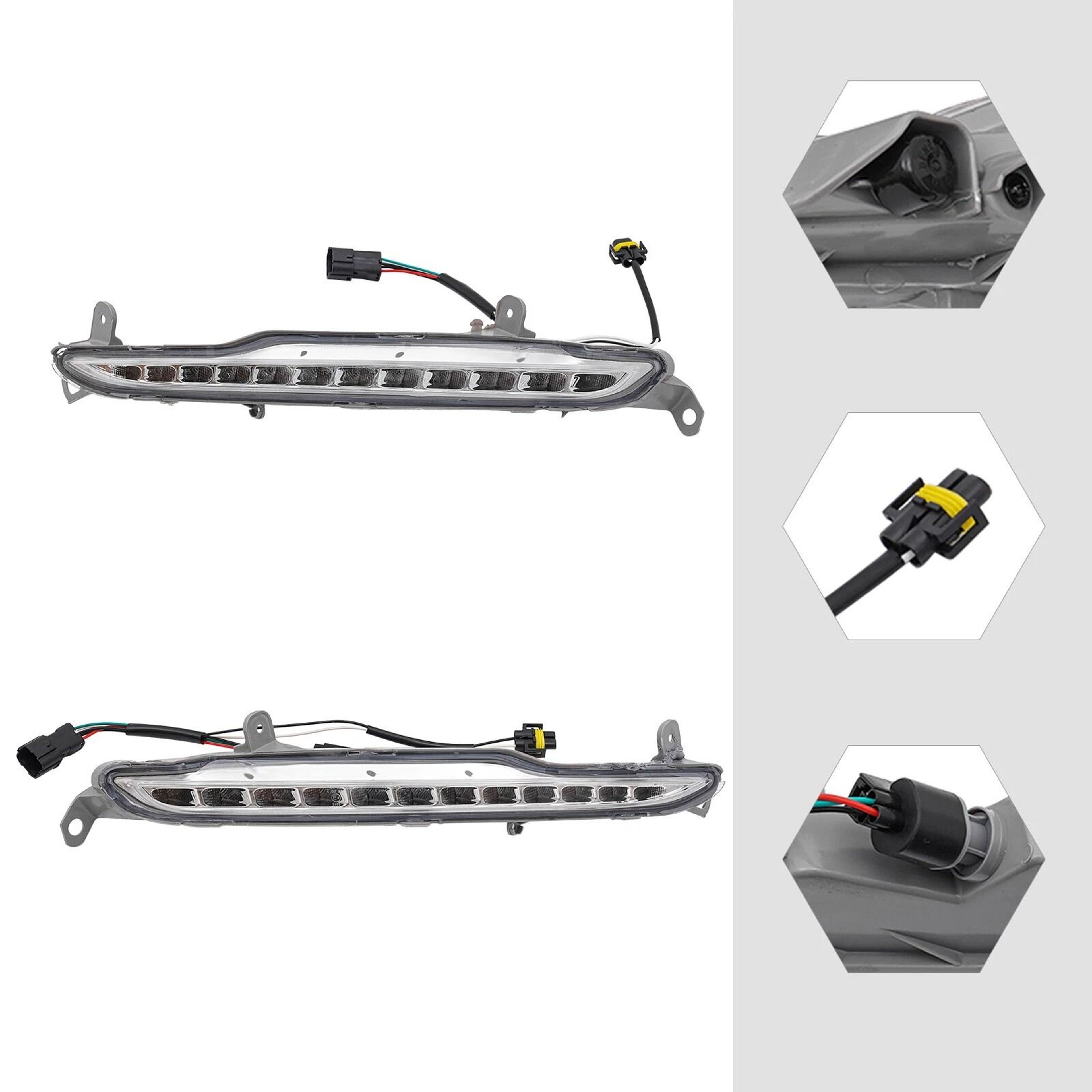 Premium Front Bumper Lamps With Kia Optima DRL Lights  LED Daytime Running Light Fit 1